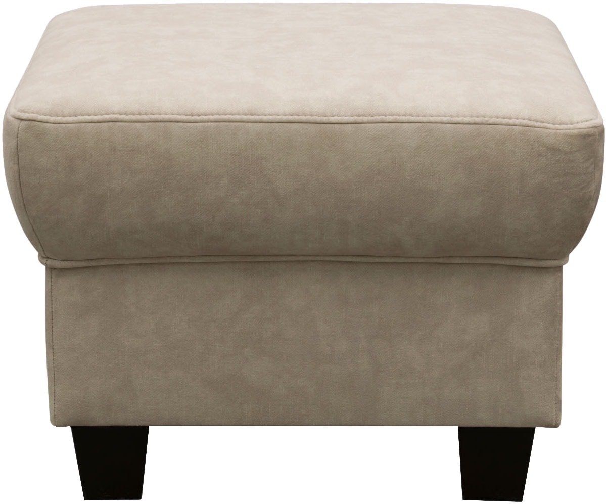 GOODproduct Hocker »Sillkeborg 59 x 59 cm, kompakt, komfortabel & mit Holzfüssen« aus pflegeleichtem, weichem Luxus-Microfaser