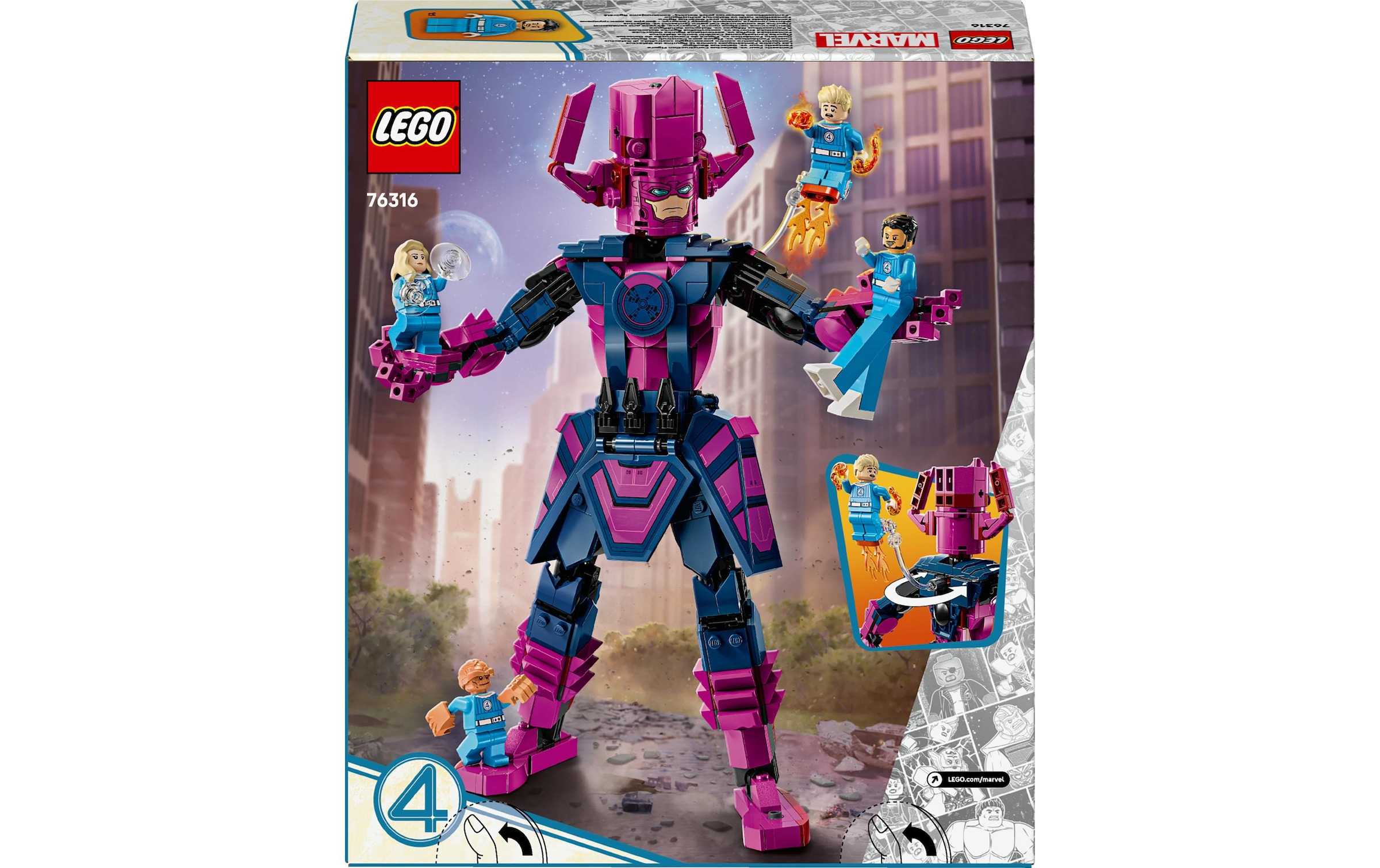 LEGO® Spielbausteine »Marvel Fantastic Four vs. Galactus Baufigur«