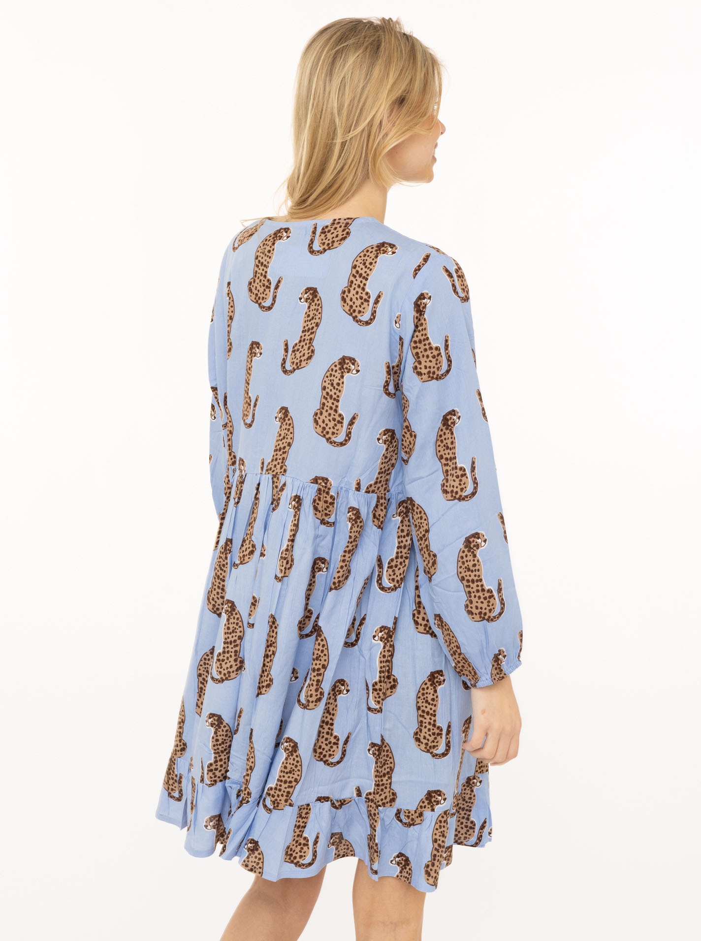 Zwillingsherz Robe en sweat »"Loevely Leopard"« Leopardenmotiv, mit Tassel, lange Ärmel, figurumspielend