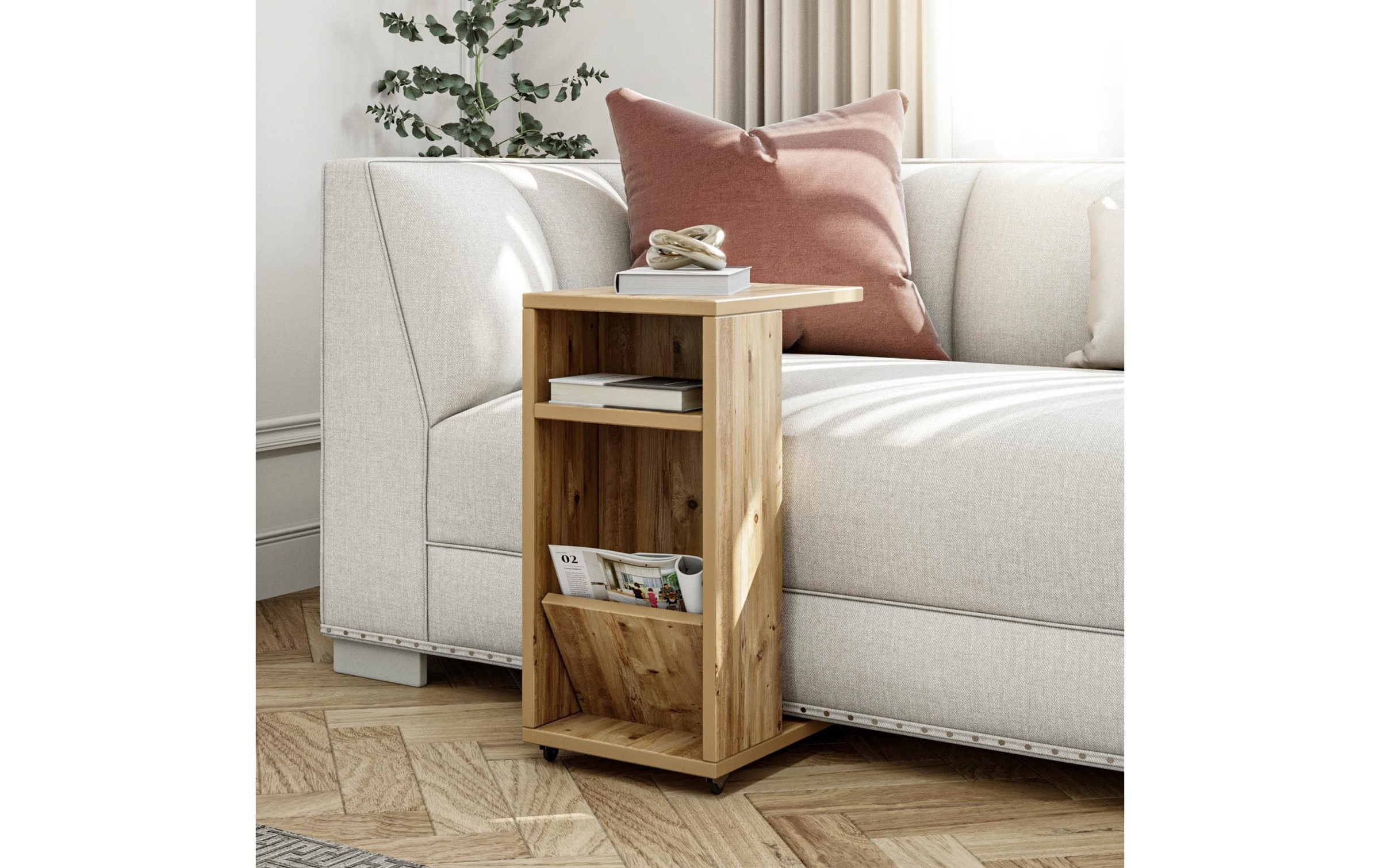 WOODY FASHION Étagère »Filinta 30 x 63 x 40 cm, Nature«