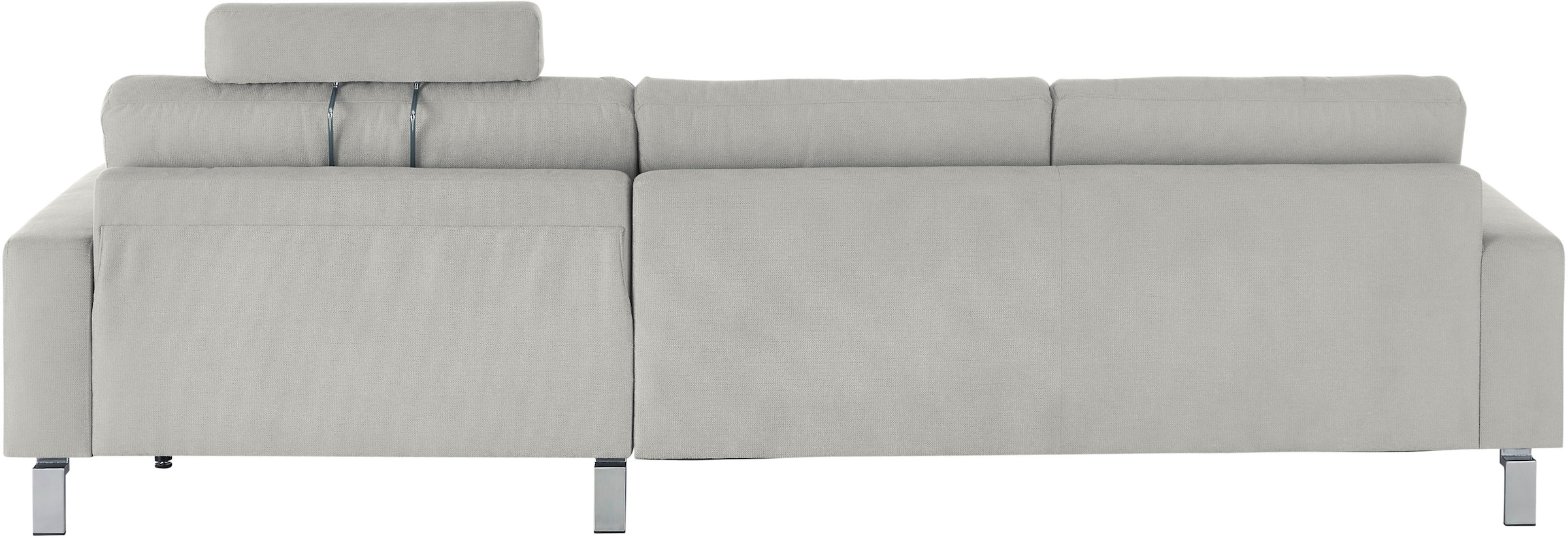 3C Candy Ecksofa »Lecce, wahlweise PUR-Schaumstoff oder Tonnentaschenfederkern« Bett im 2,5-Sitzer, teilmotorische Schlaffunktion im Longchair, L-Form