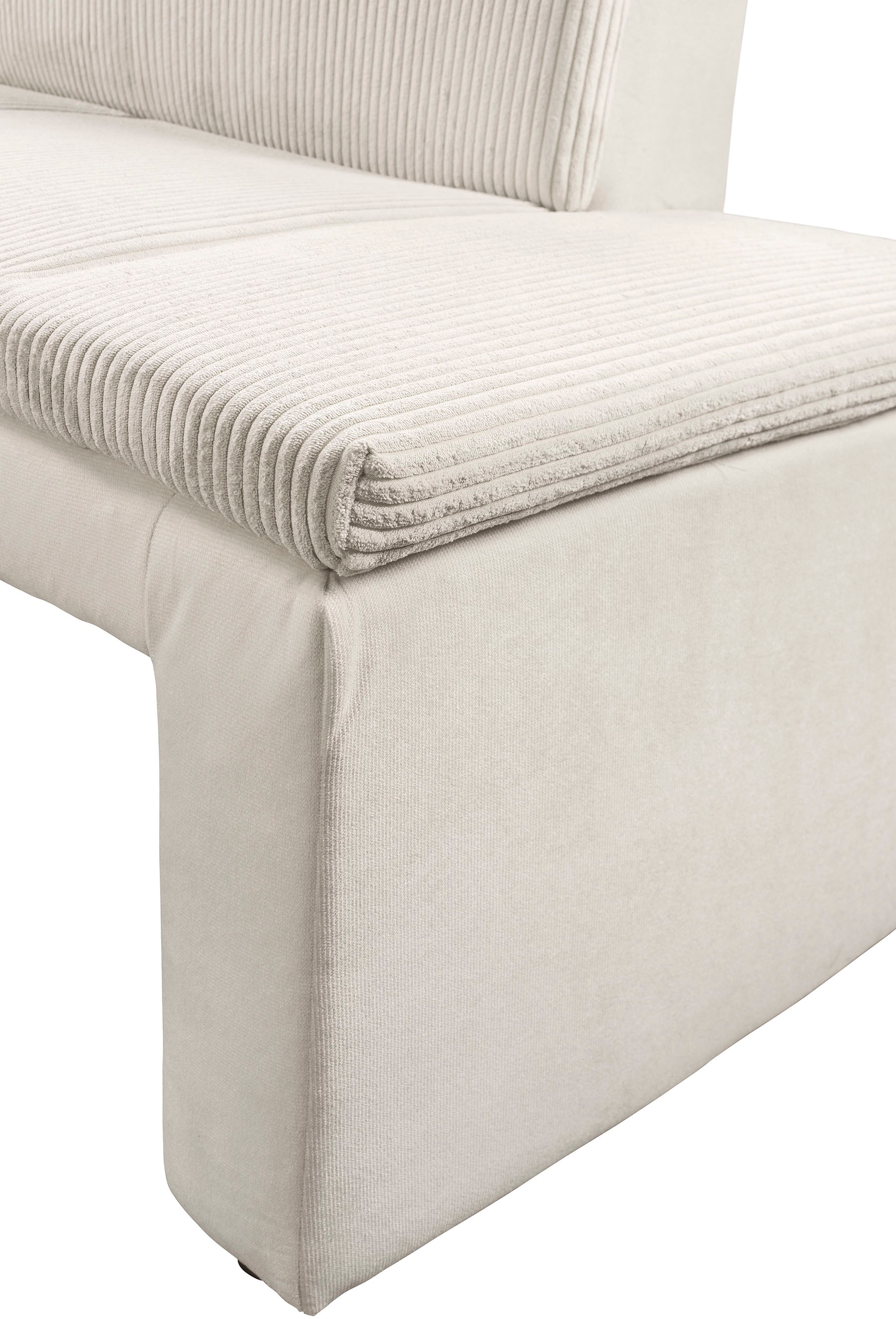 exxpo - sofa fashion Banc d'angle »Cortado, elegant und modern mit hohem Sitzkomfort« garde au sol élevée, belle finition des détails, revêtement cuir en option