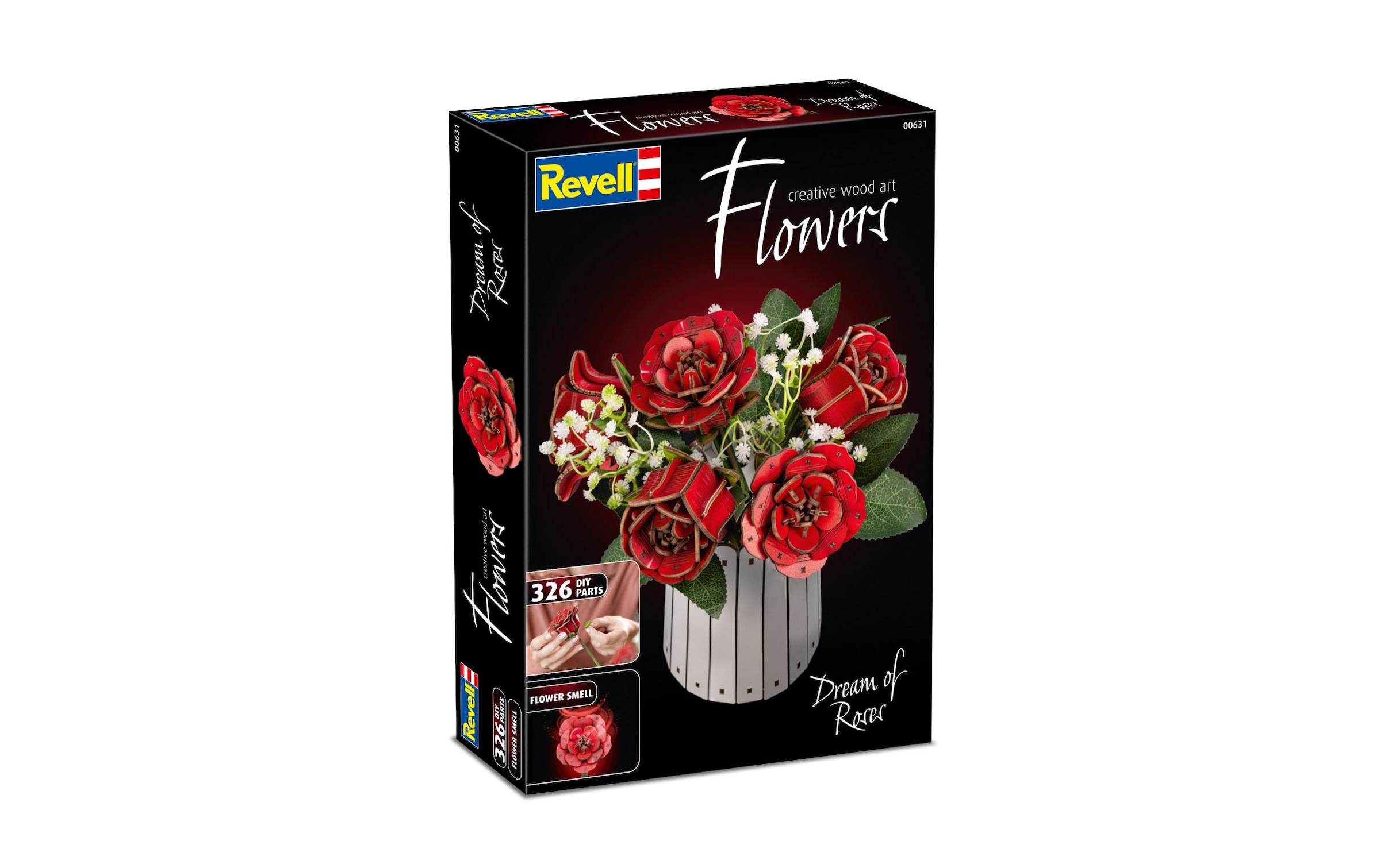 Revell® Modellbausatz »Dream of Roses Holz, Rosen-Bouquet mit Vase und Duft« 295 Stk. tlg.