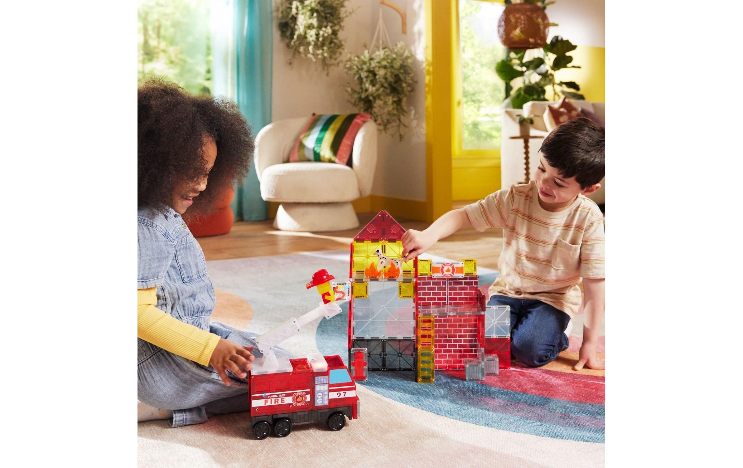   Steinbaukasten »Magna-Tiles Fire Station 50 Teile«