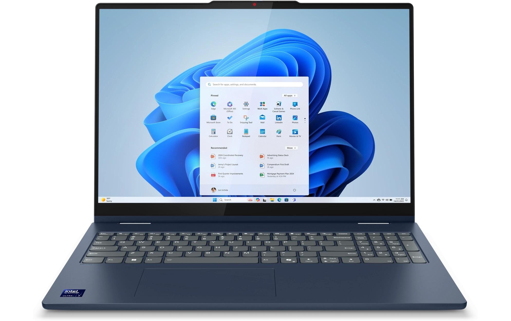 Lenovo Ordinateur portable »IdeaPad 5 2-in-1 16IAL10 (Intel)« / 16 ″ Intel Core Ultra 7 1.000 Go SSD NPU intégrée (Neural Processing Unit)