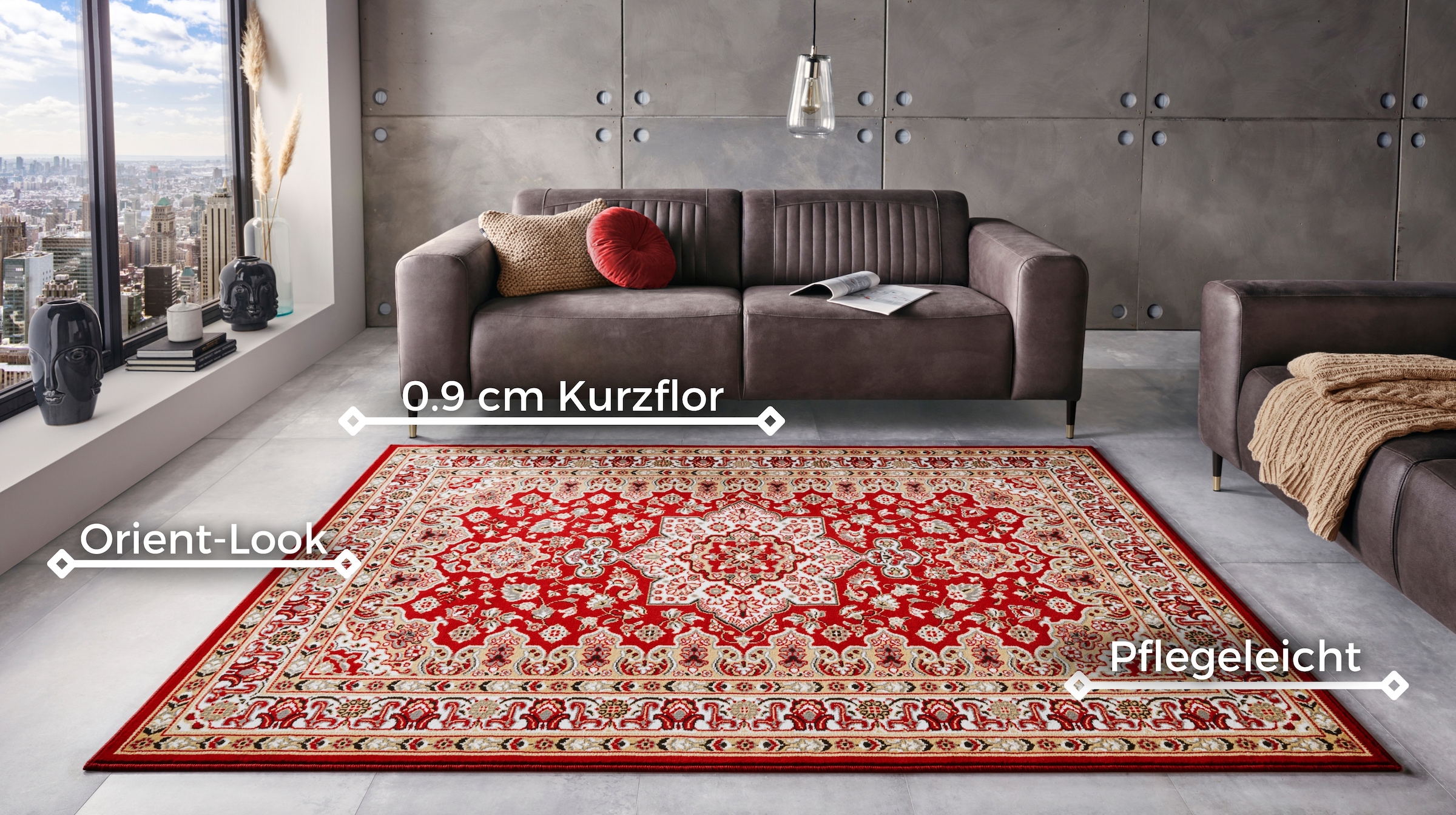 HANSE Home Tapis »Parun Täbriz« Rectangulaire 9 mm Höhe Kurzflor, Orient, Läufer, Vintage, Esszimmer, Wohnzimmer, Flur