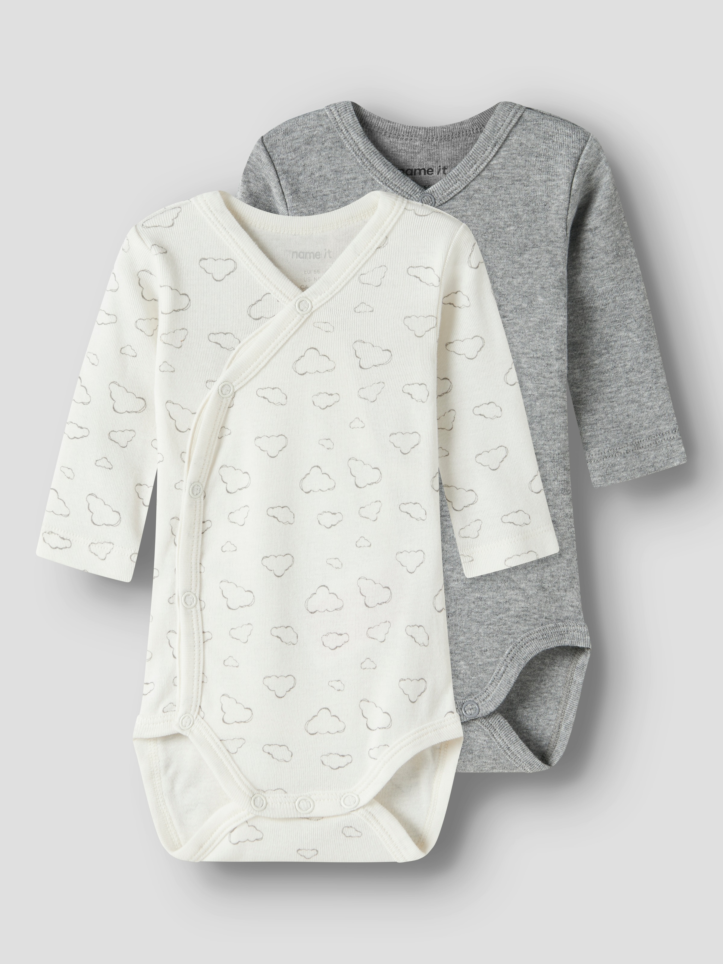 Name It Body à langer à manches longues »NBNBODY 2P LS WRAP CLOUD NOOS« Packung, 2 pièces