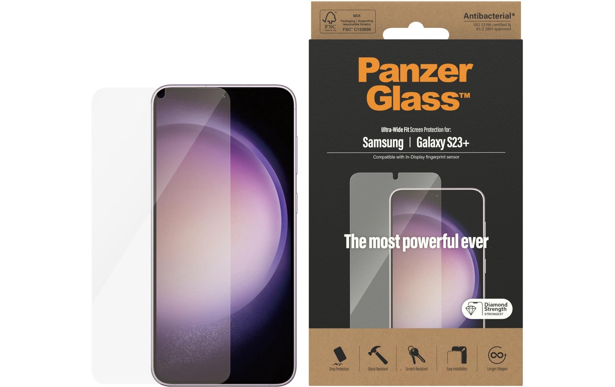 PanzerGlass Verre de protection d'écran »Ultra« für Galaxy S23+ 1 cuis tlg.