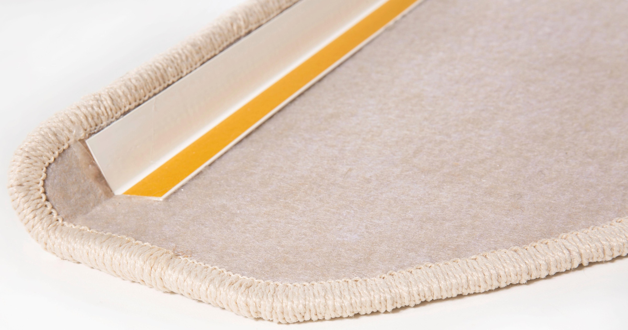 Andiamo Tapis de marche »Sheffield, Made in Poland« Demi-rond 5 mm Höhe melierte Berber-Optik, selbstklebend, Set mit 2 Stück oder 15 Stück