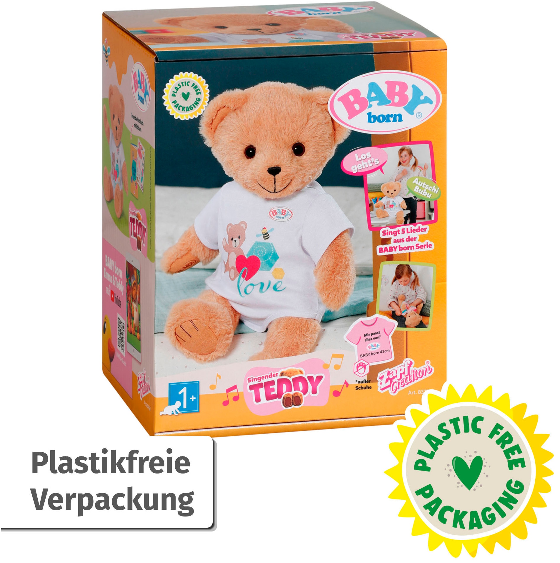 Baby Born Figurine en peluche »Singender Teddy, Deutsch«