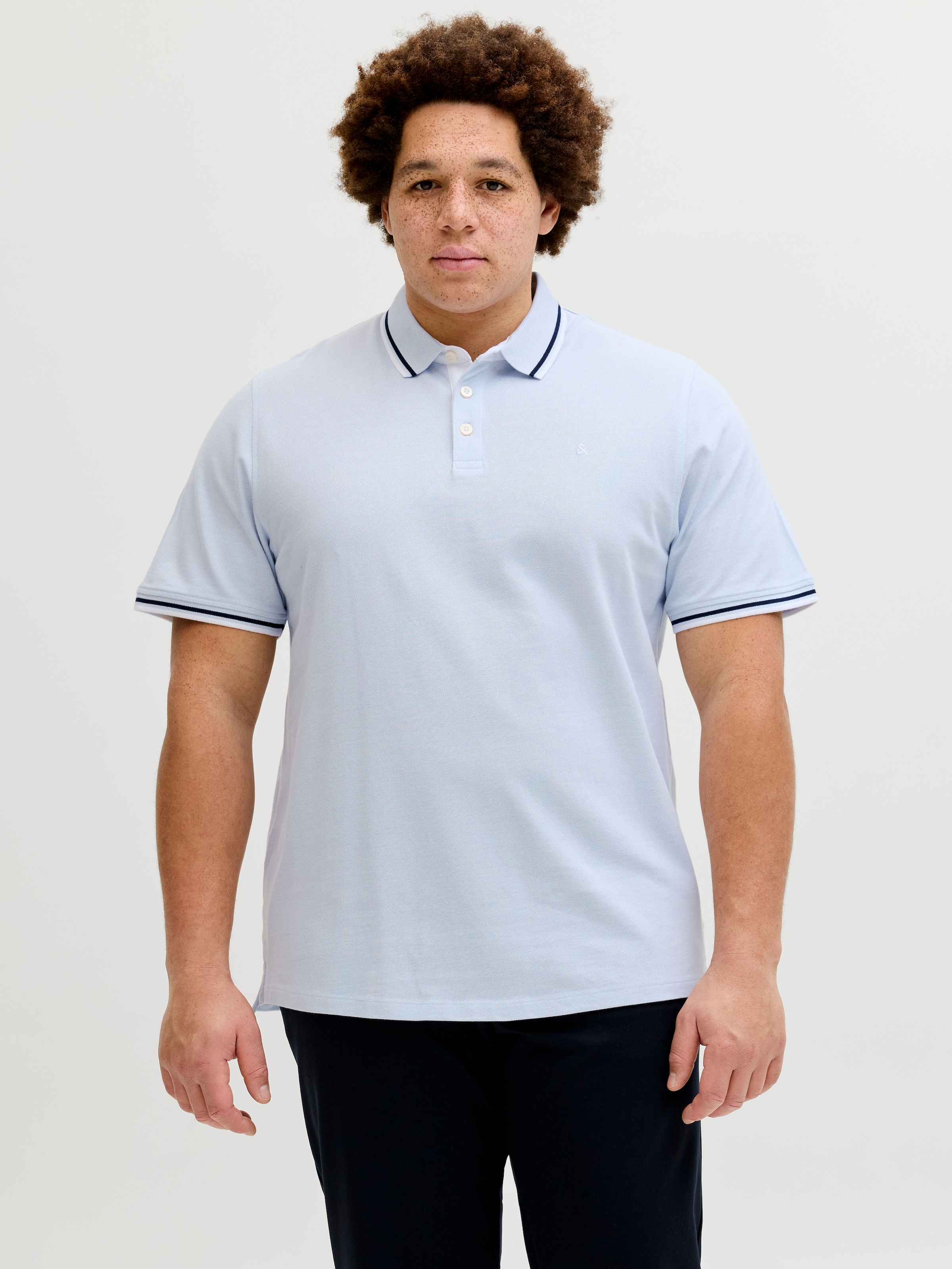 Jack & Jones PlusSize Polo »JJEPAULOS POLO SS NOOS PLS« coton, coupe régulière