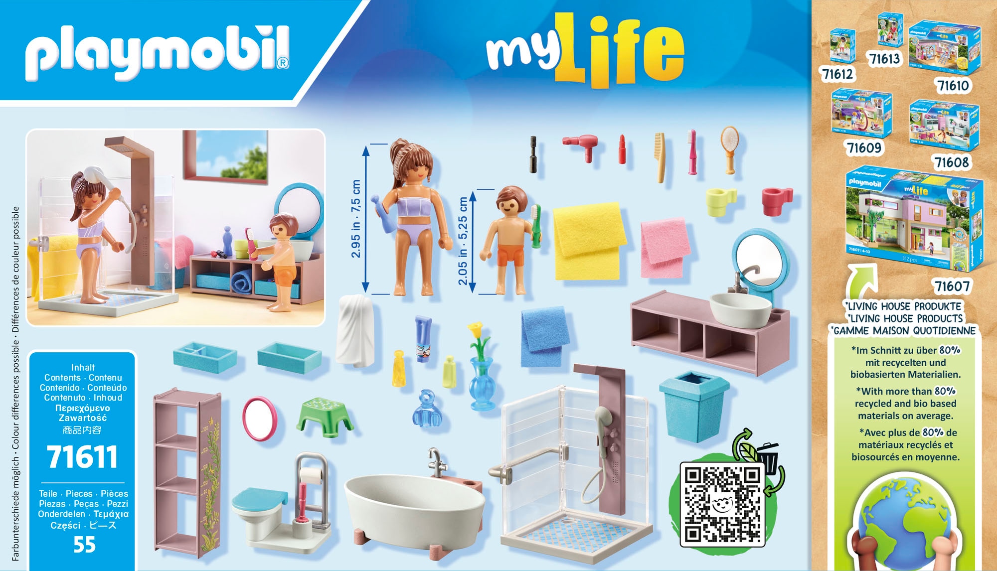 Playmobil® Jeu de construction »Badezimmer (71611), myLife« Made in Europe