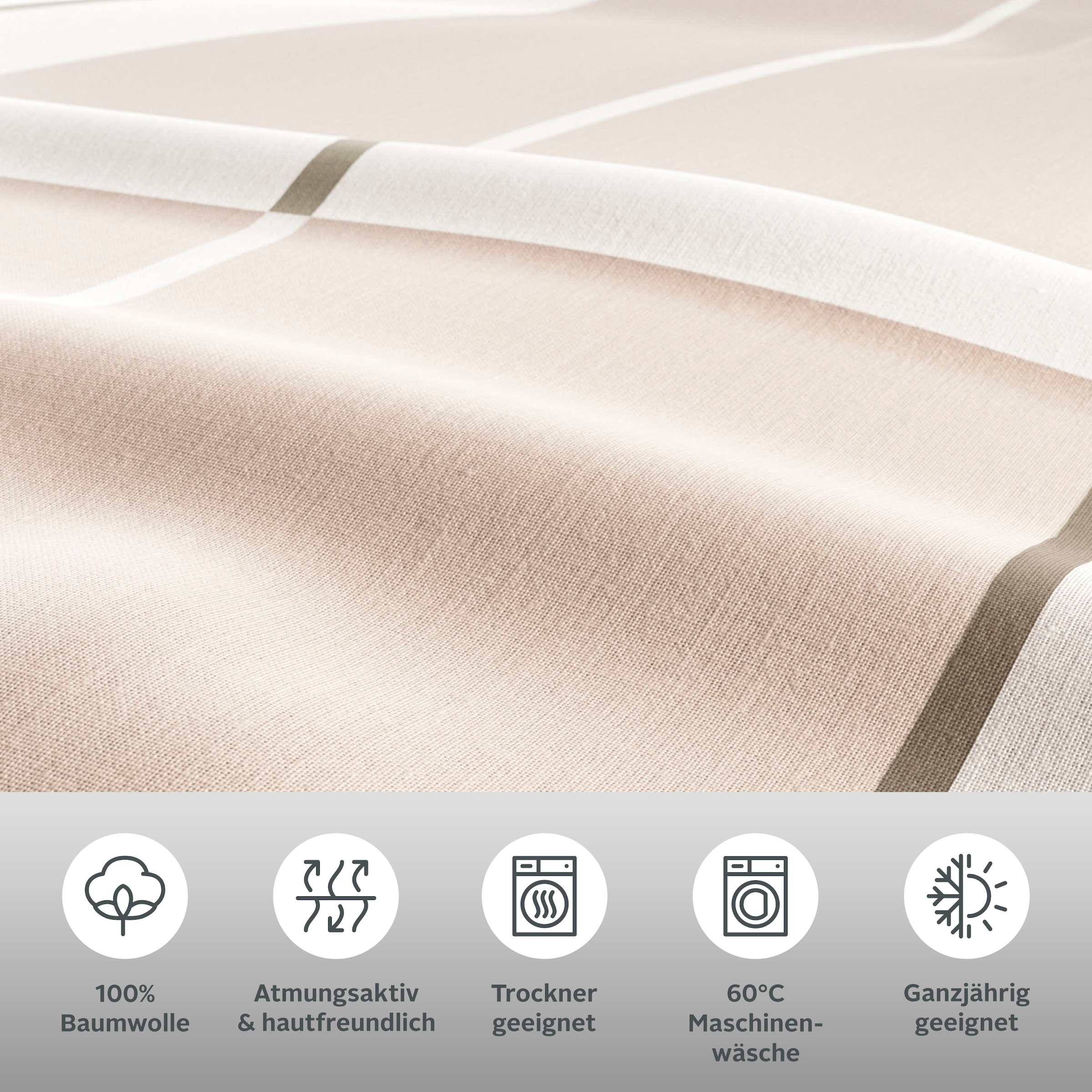 H.I.S Linge de lit »Golfi in Gr. 135x200 oder 155x220 cm« 2 Bettwäsche aus Baumwolle, sportliche Bettwäsche mit Streifen