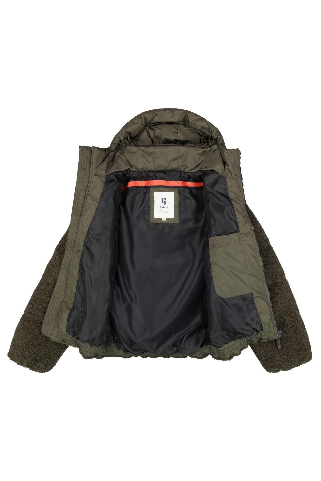 Garcia Veste matelassée avec capuche avec fourrure teddy pour garçons