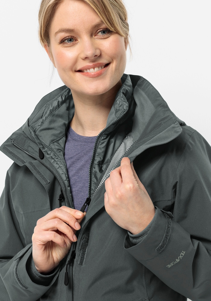 Jack Wolfskin Veste fonctionnelle 3 en 1 »LUNTAL 3IN1 JKT W« mit Kapuze