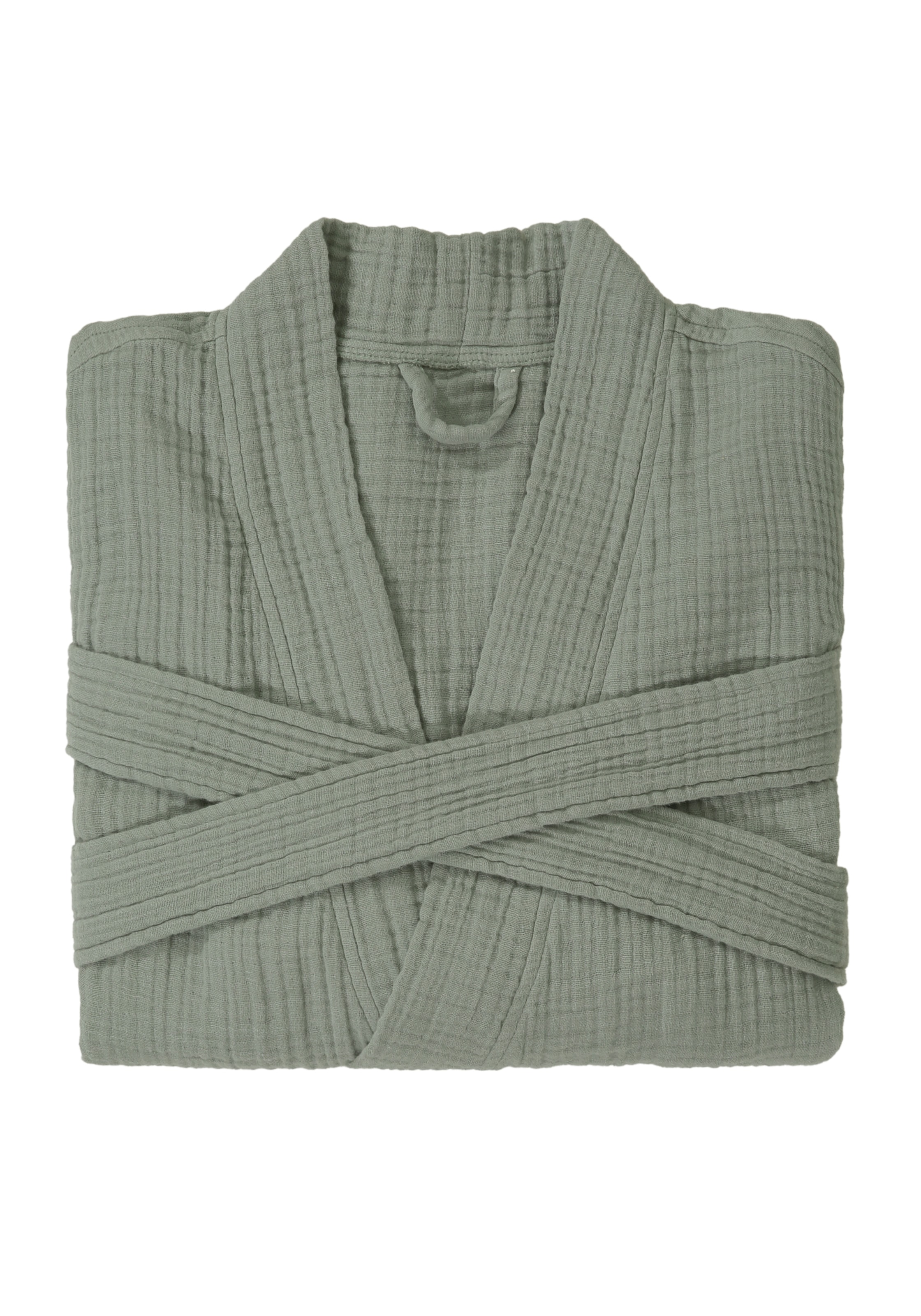 my home Peignoir de bain »Juna Musselin, ideal für Sauna & Spa, Hotelbademantel, Morgenmantel« 1 cuis tlg., modern, leichte Qualität, 100% Baumwolle