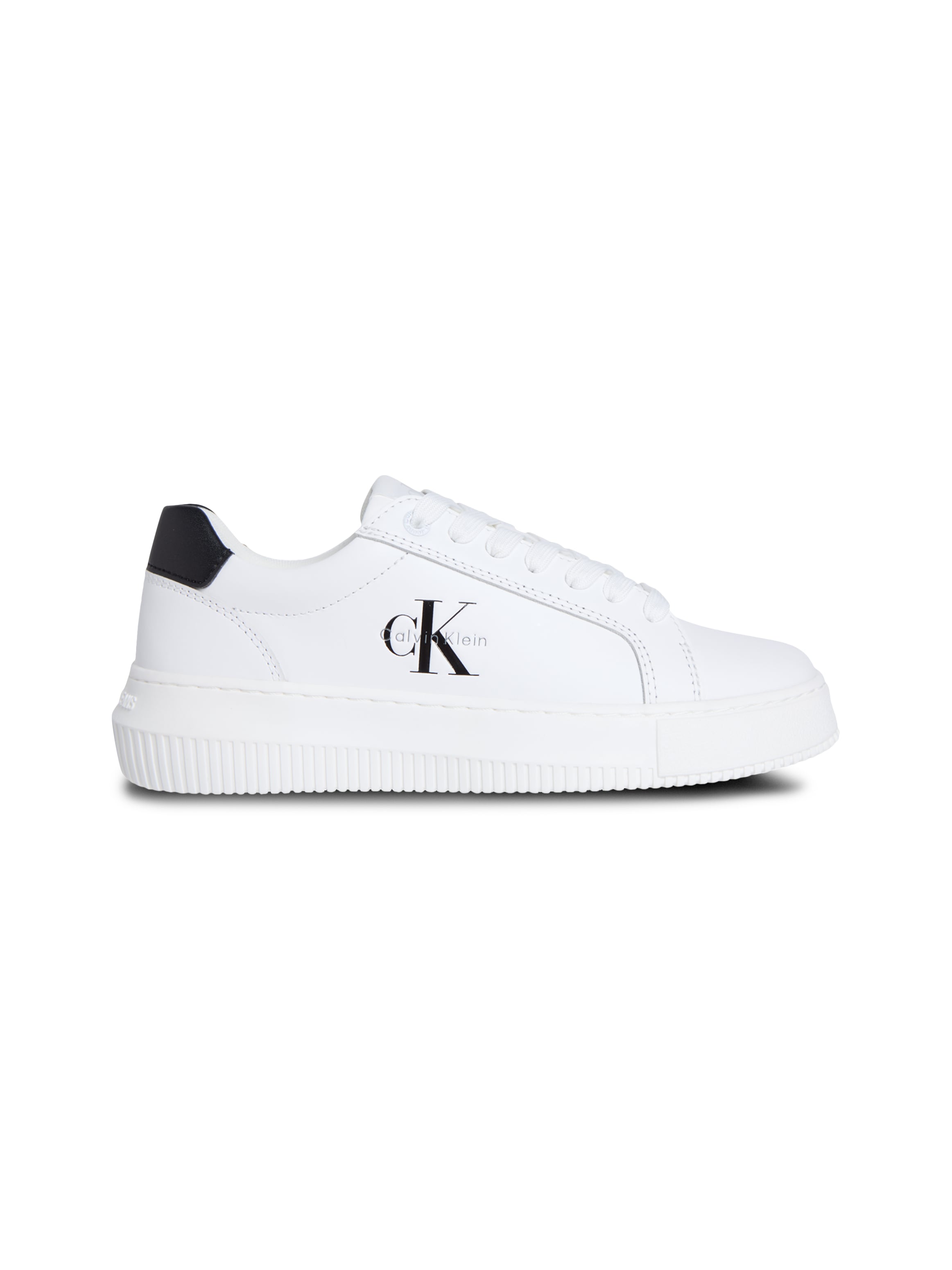 Calvin Klein Jeans Plateausneaker »CHUNKY CUPSOLE MONO LTH WN«  Schnürschuh, Halbschuh, Freizeitsneaker mit seitlichem CK-Logo