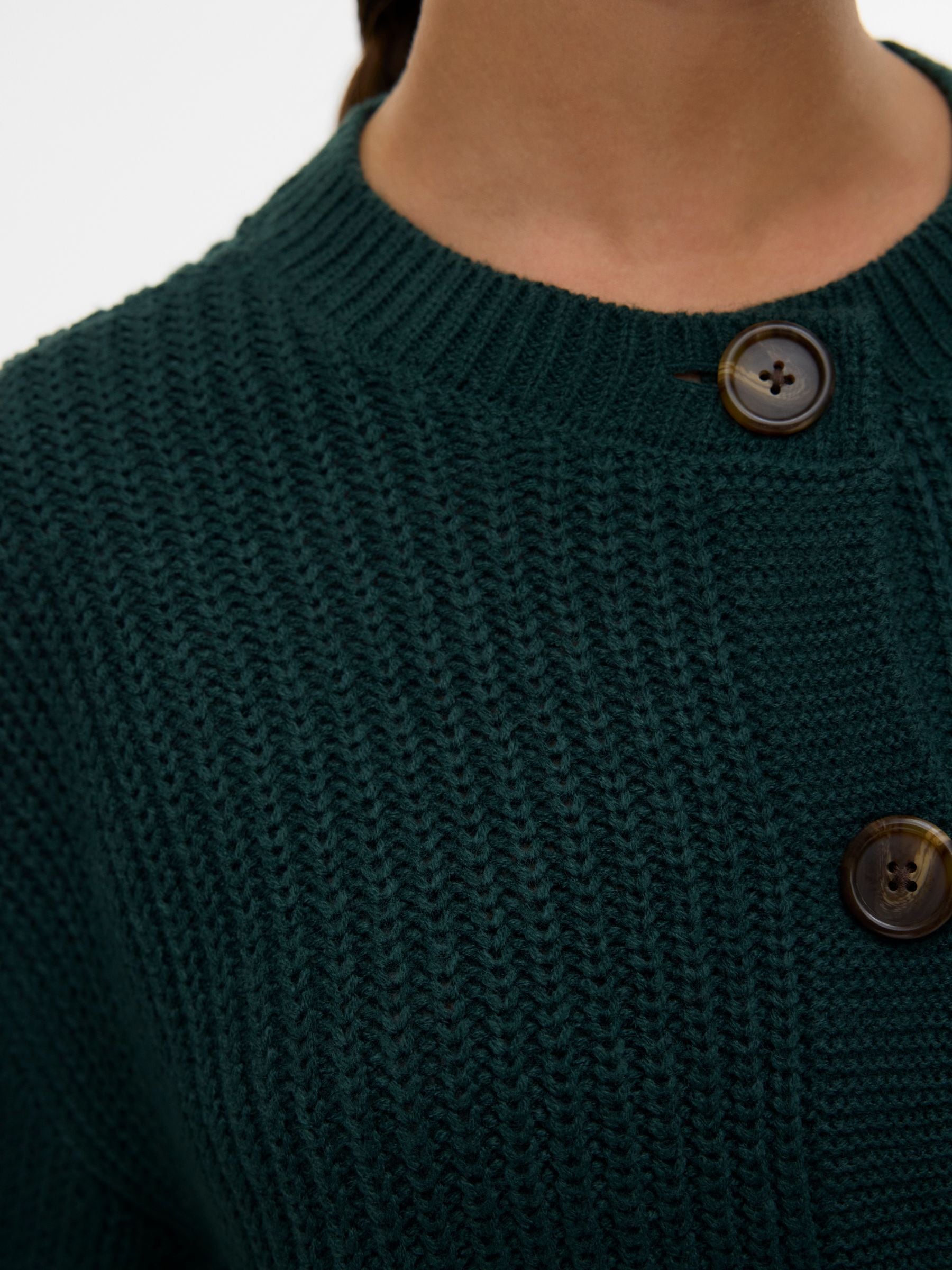 Vero Moda Veste en tricot »VMLEA LS O-NECK CARDIGAN NOOS« fibre synthétique, coupe ample