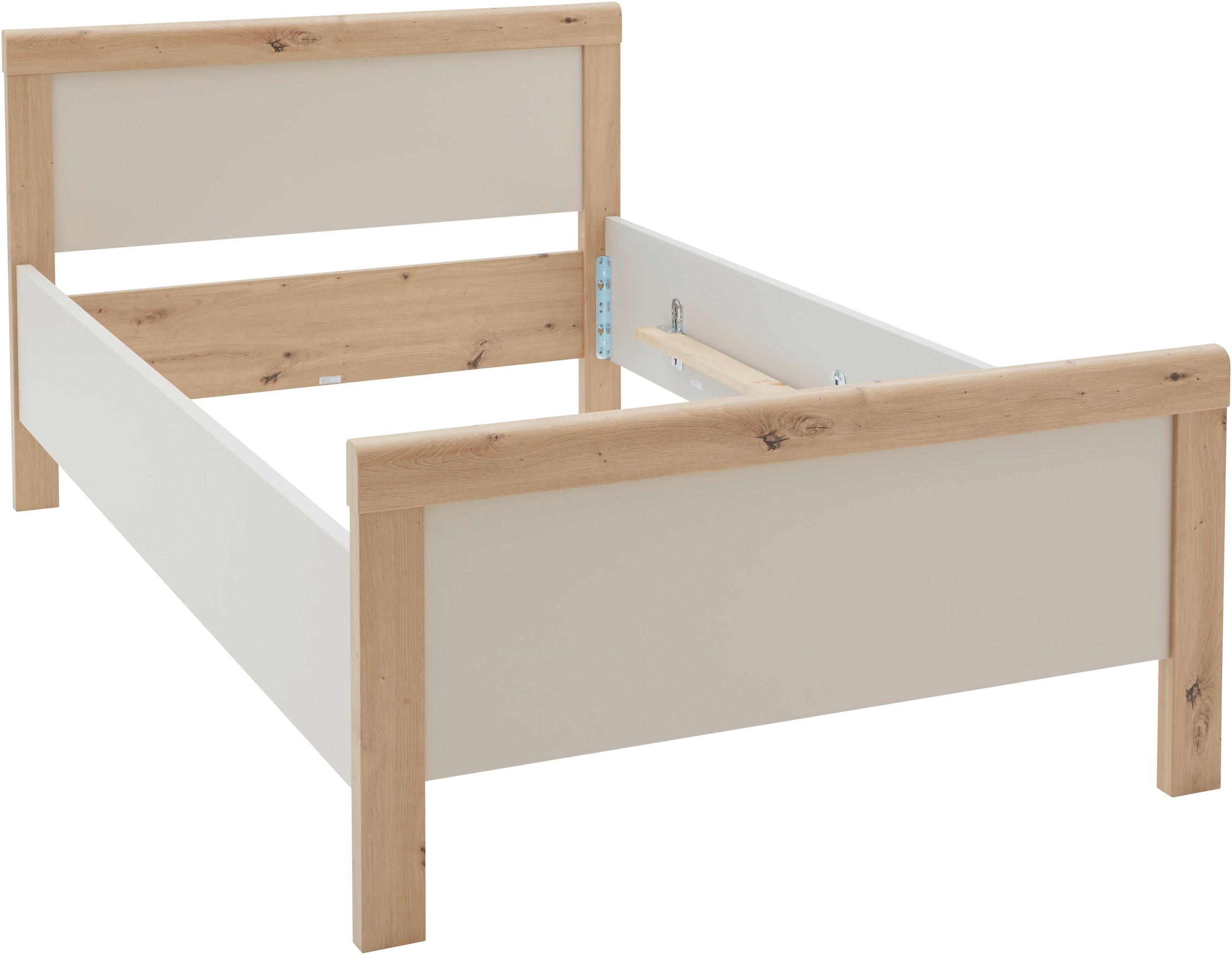 priess Lit simple »Warburg hochwertiges Komfortbett aus Deutschland« adapté pour cadre moteur, avec bords arrondis
