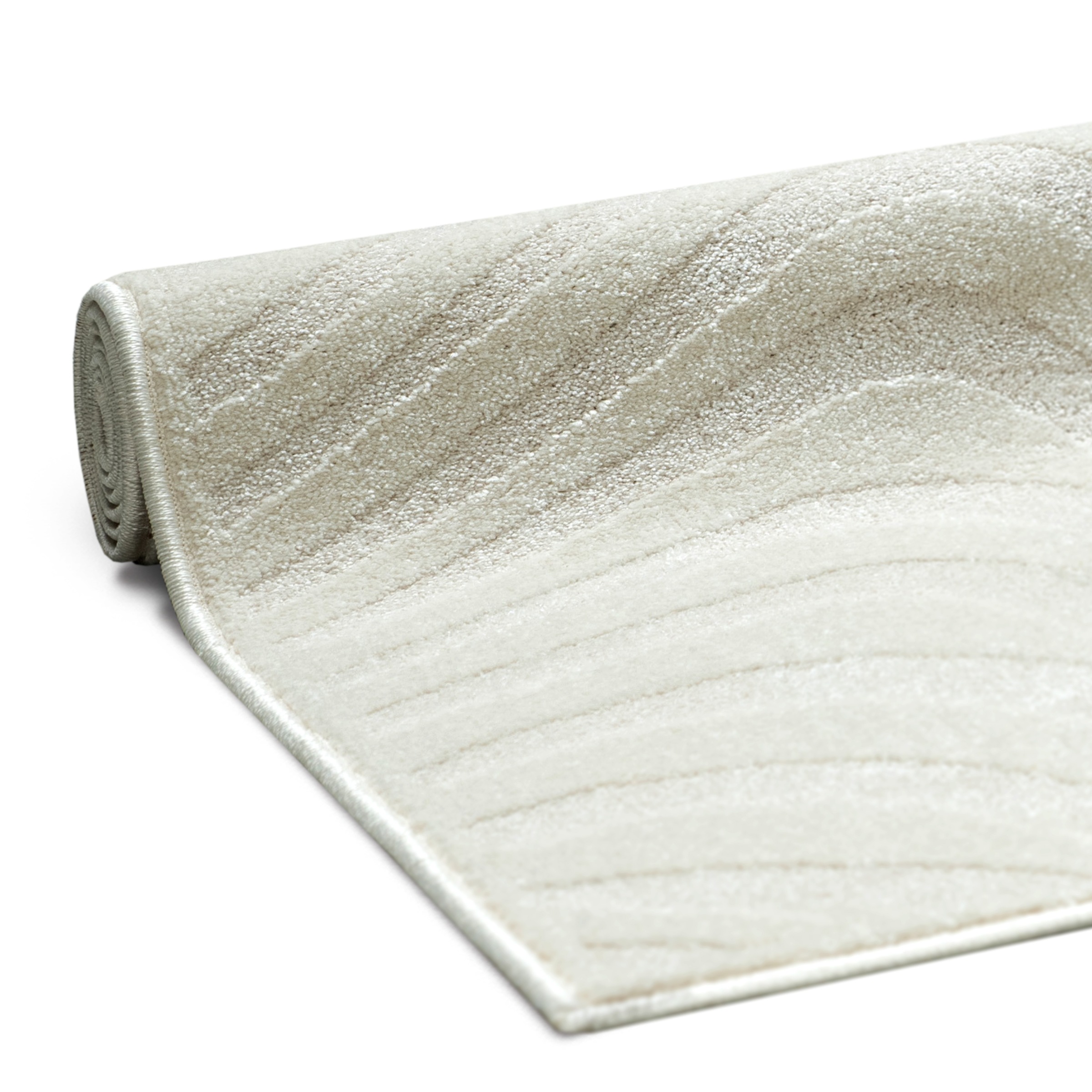 my home Teppich »Vibek, Wellen-Design in Hoch-Tief-Struktur« rechteckig 9 mm Höhe 3D-Effekt, softer Kurzflor, pflegeleicht, Scandi-Look