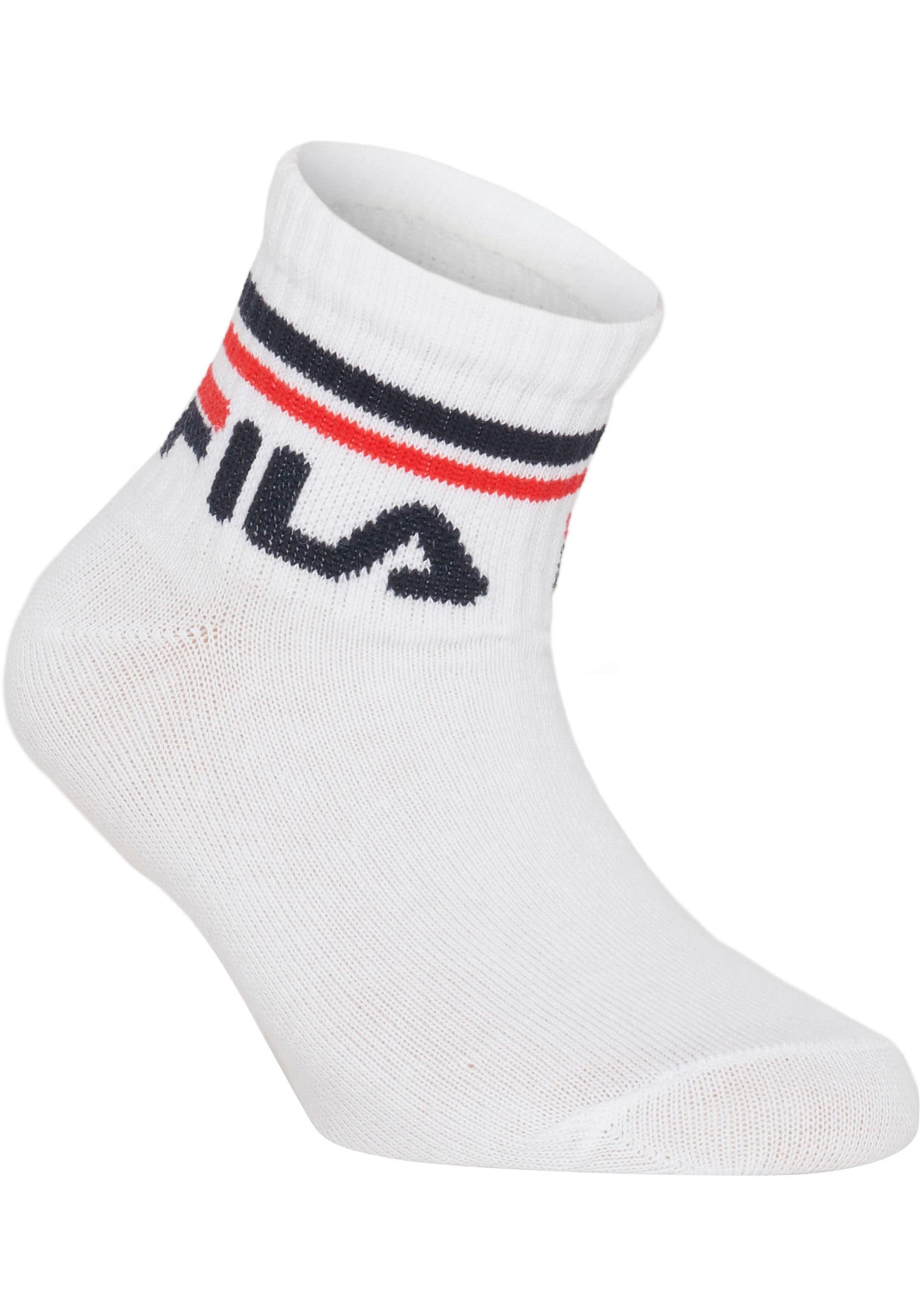Fila Kurzsocken »JUNIOR UNISEX QUARTER PLAIN SOCKS« 6 Paar tlg. mit eingestricktem Logo im Bündchen, Kindersocken