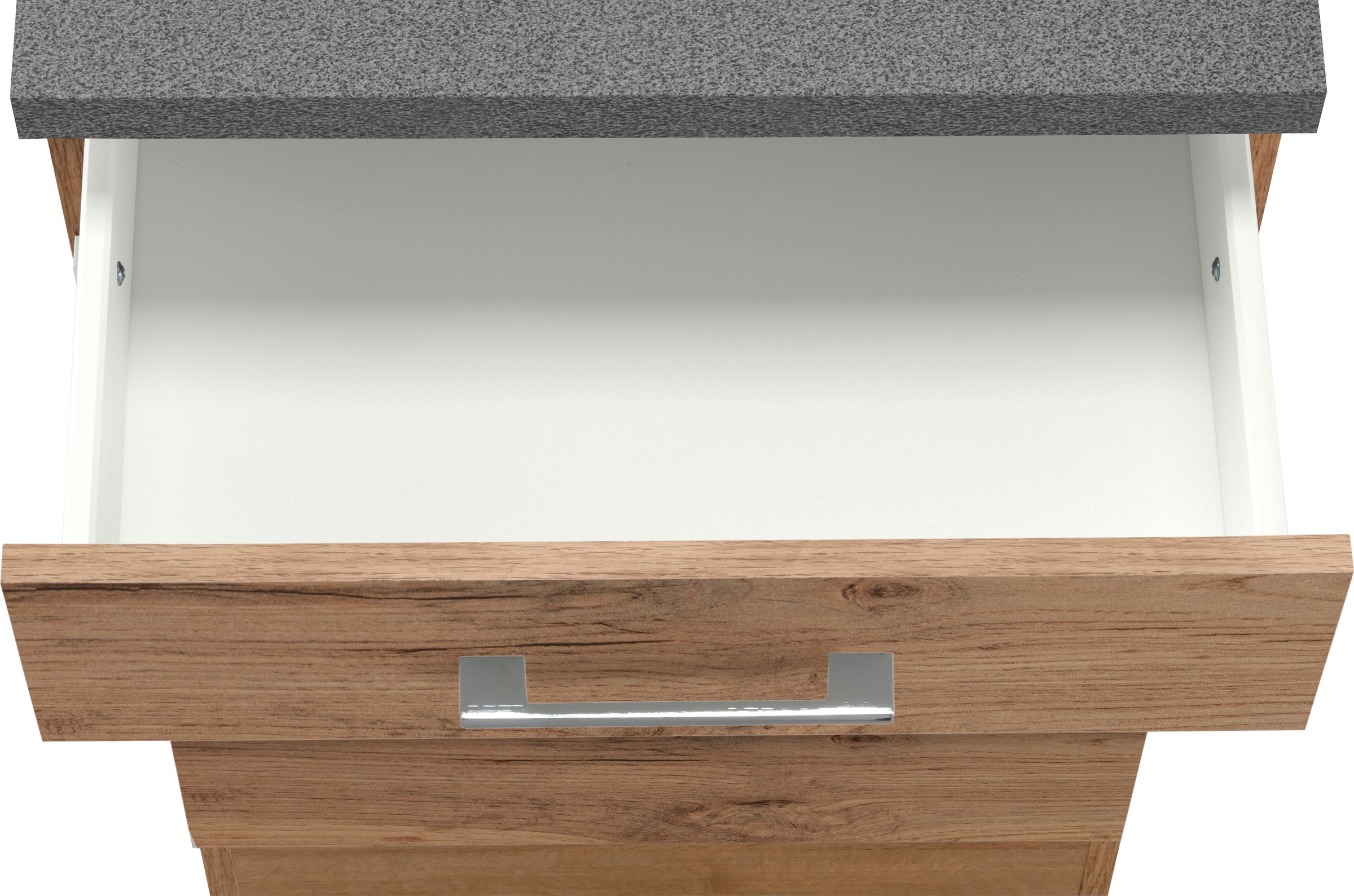 KOCHSTATION Armoire basse »KS-Colmar« 50 cm, avec poignée en métal, pour beaucoup de rangement