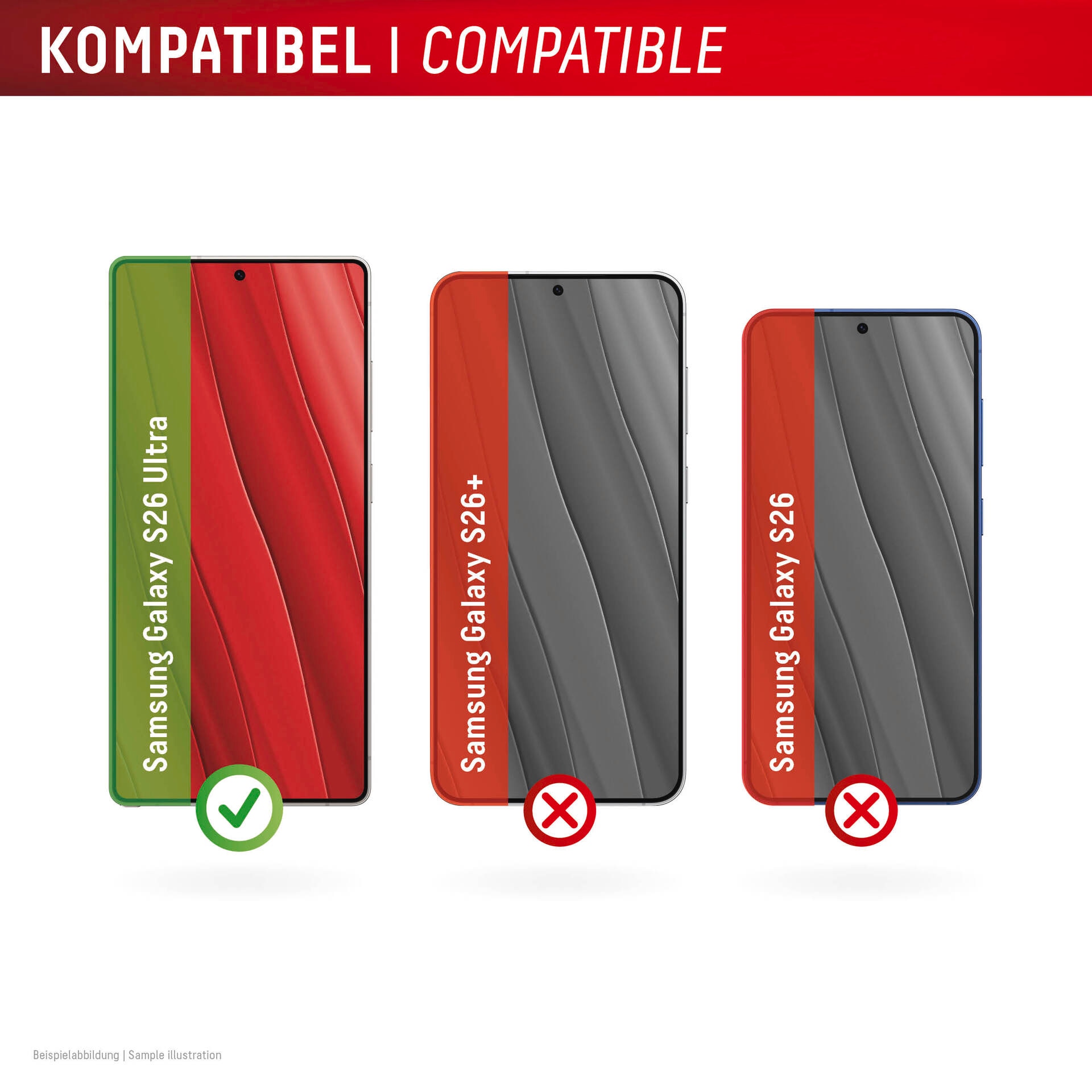 Displex Displayschutzglas »Real Glass Screen Protector mit MountMaster« für Samsung Galaxy S26 Ultra Displayschutzfolie, Schutzfolie, Bildschirmschutz, kratz- & stossfest