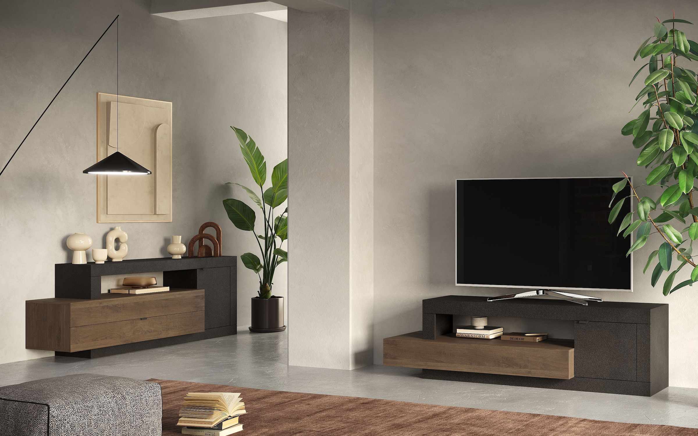 Home affaire Table basse »Freedom« Breite 159 cm mit 1 Tür und 2 Schubkästen (in verschiedenen Farben)