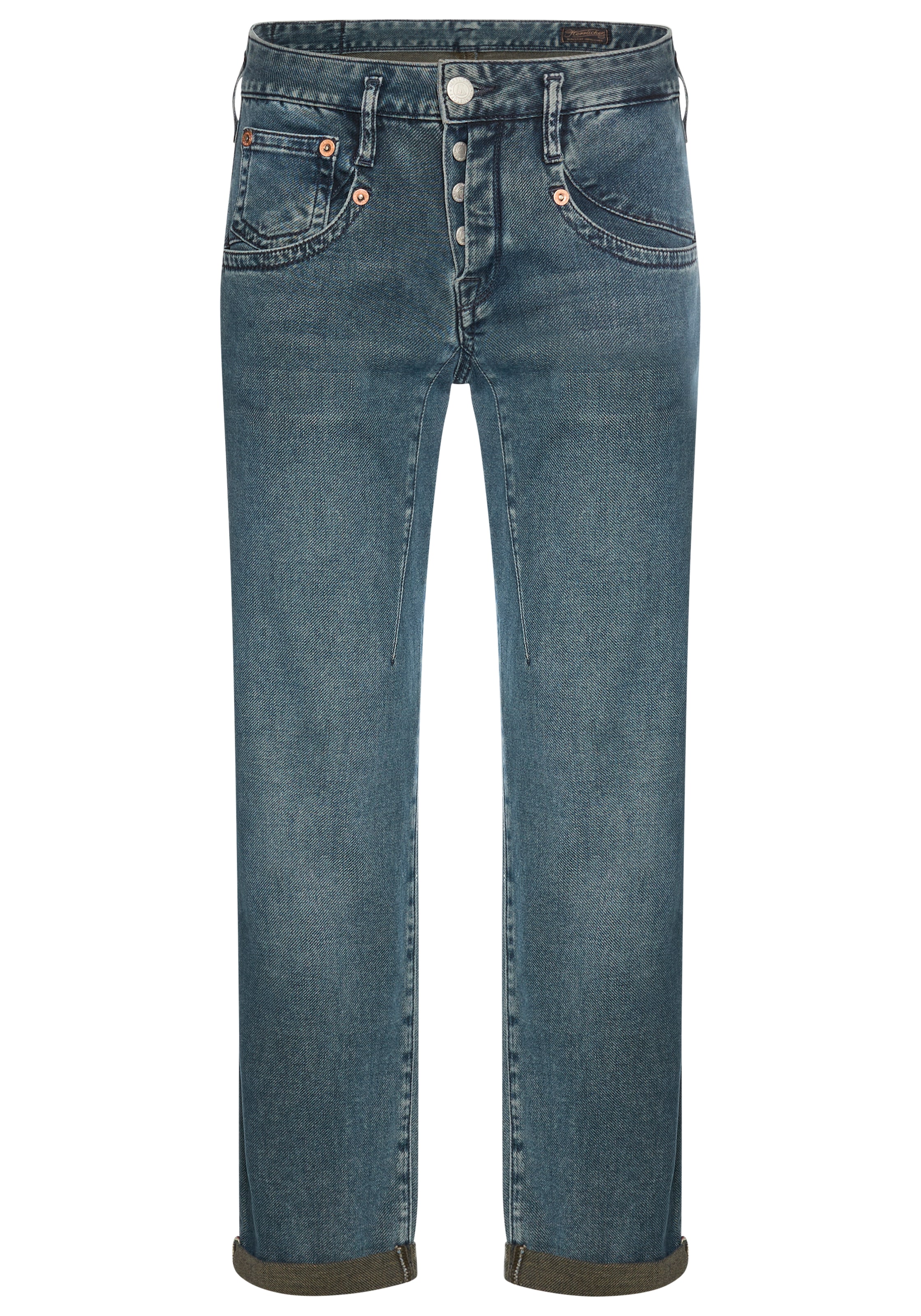 Herrlicher Jeans à 5 poches »Shyra Tap Denim Comfort« in Cropped Länge, Umschlagsaum
