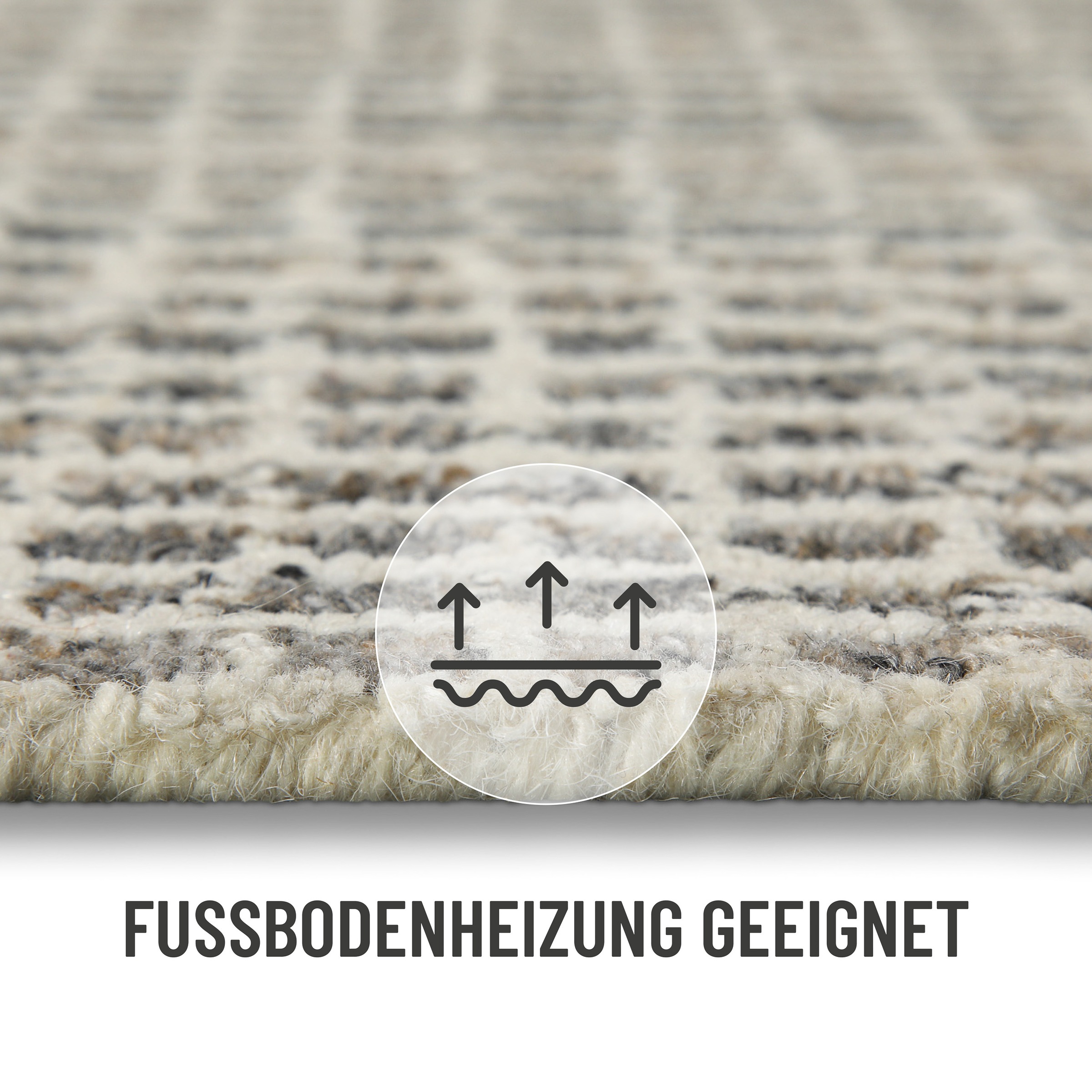 Wecon home Teppich »Hamptons FOURTEEN« rechteckig 10 mm Höhe Läufer, Fasermix, Kurzflor, Wohnzimmer, Schlafzimmer, elegant, Karo