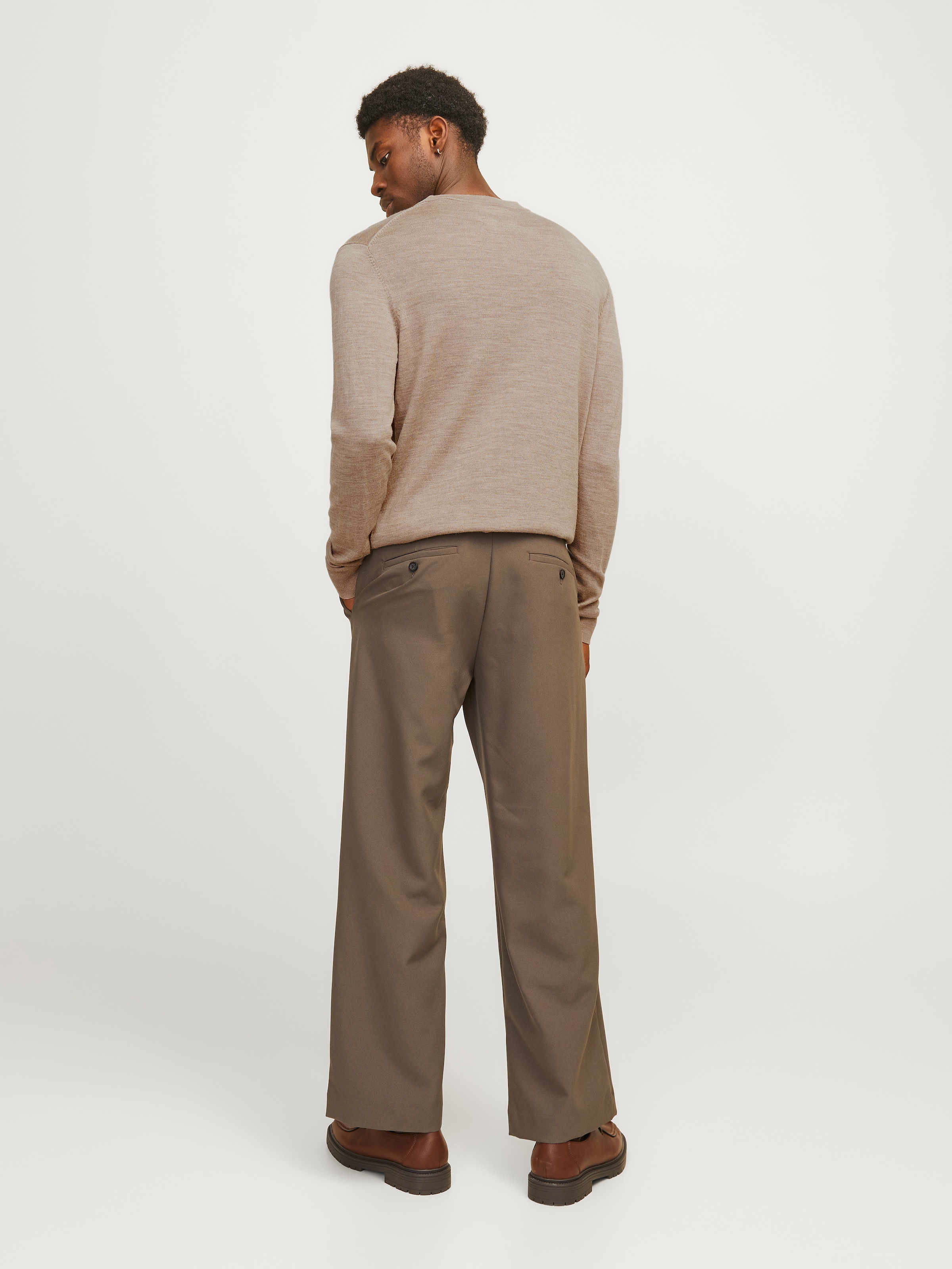 Jack & Jones Pull à col rond »JPRBLAMARK MERINO KNIT CREW NECK LN« Laine, coupe régulière