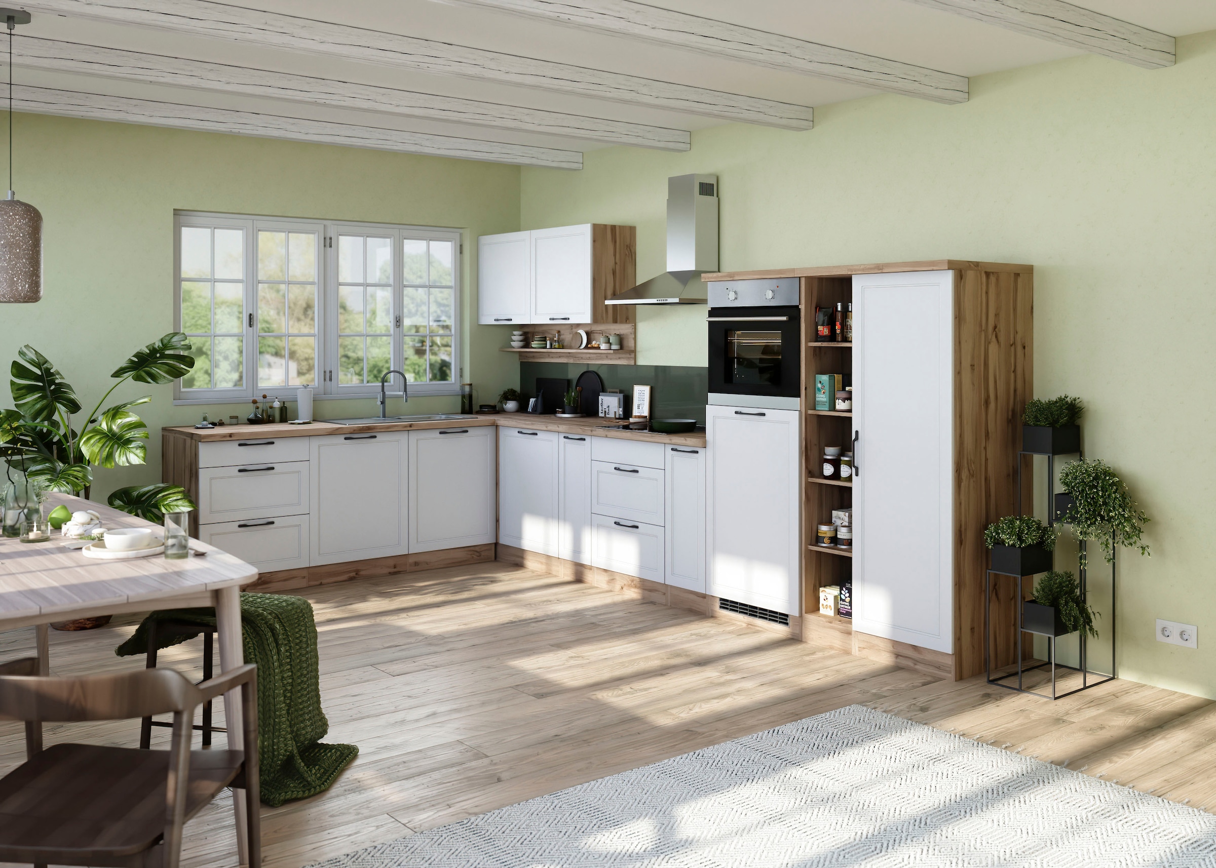 KOCHSTATION Winkelküche »KS-Lana« Stellbreite 240/380 cm, wahlweise mit E-Geräten