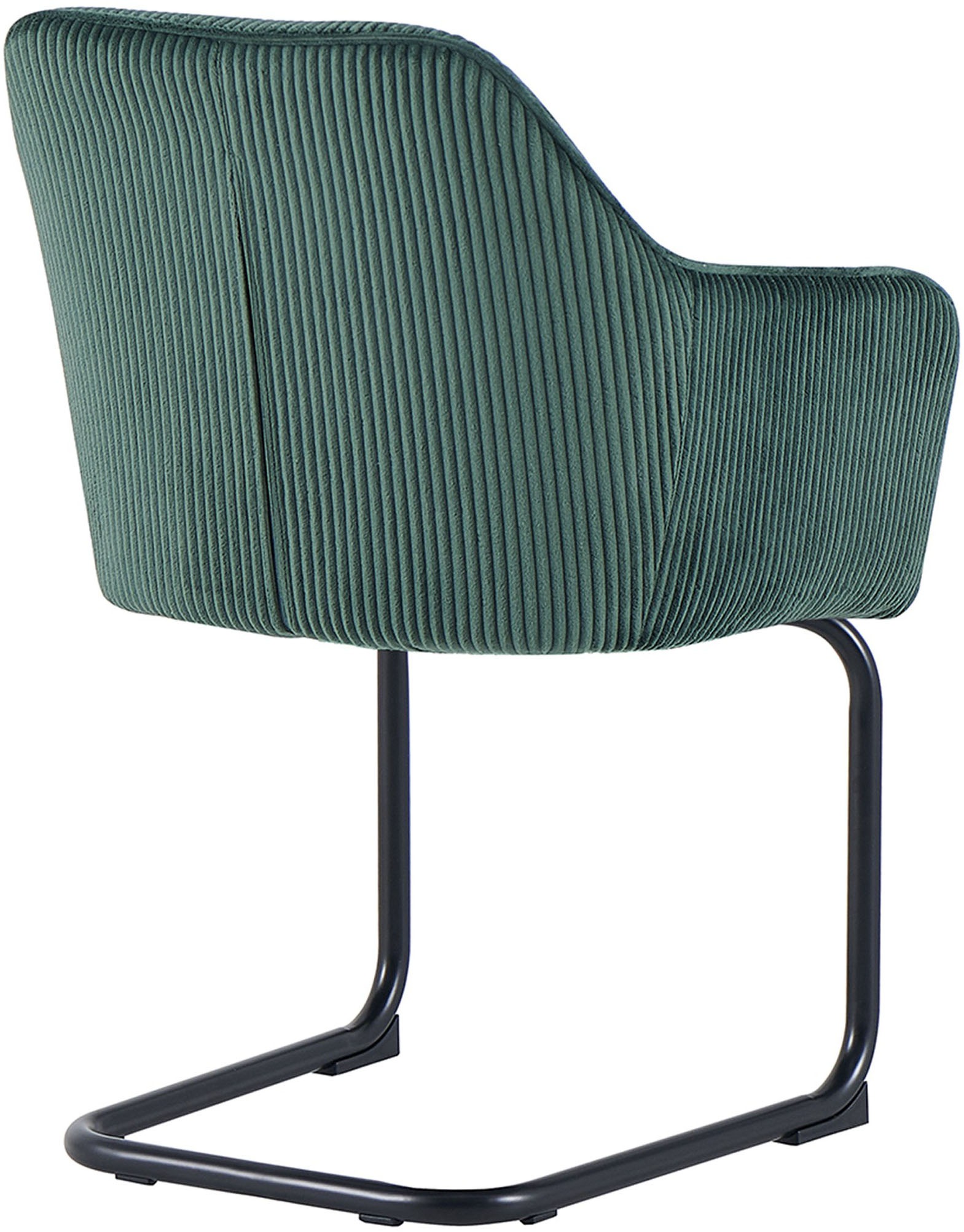 byLIVING Chaise cantilever »ELBA« (Ensemble) 2 cuisvelours côtelé épais, 110 kg, fonction de retour pivotant à 180°, piètement à bascule