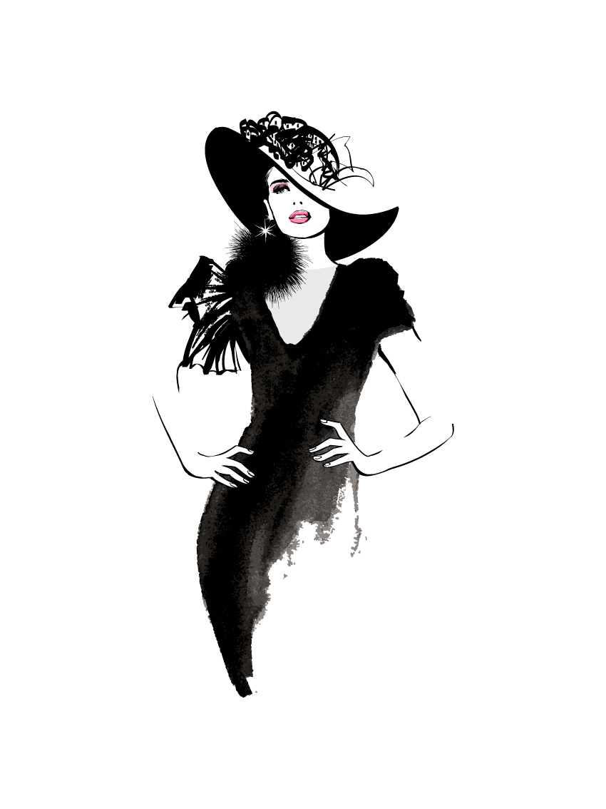 GOODproduct Poster »Skizze Hollywood« Bilder von Frauen | Fashion | Frau | Magazincover | Mode | Modebilder 1 Stk. tlg. HD Premium Druck