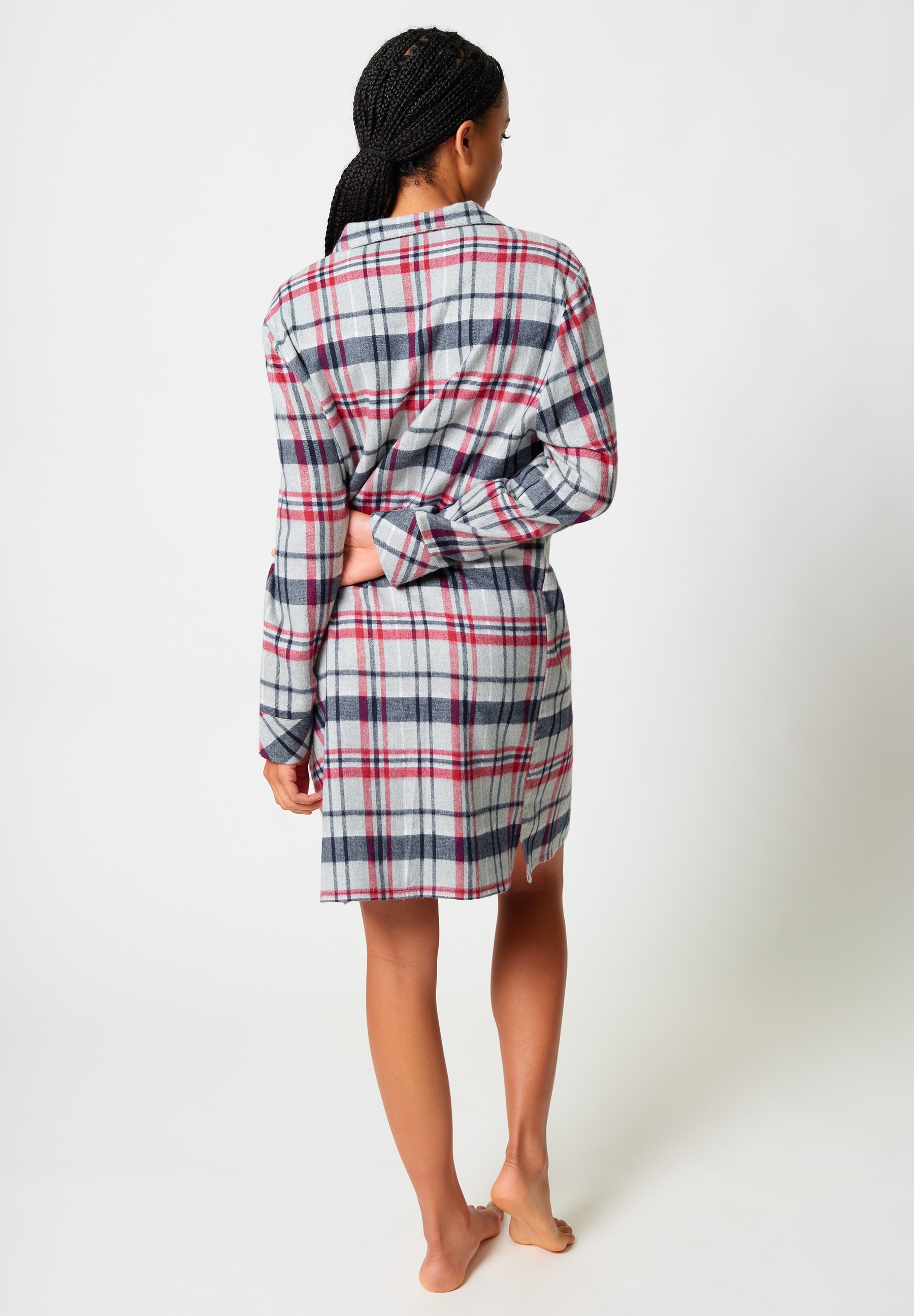 Skiny Chemise de nuit »Night In Skiny Flanell« kuschelig, wärmend, Langarm, Cotton