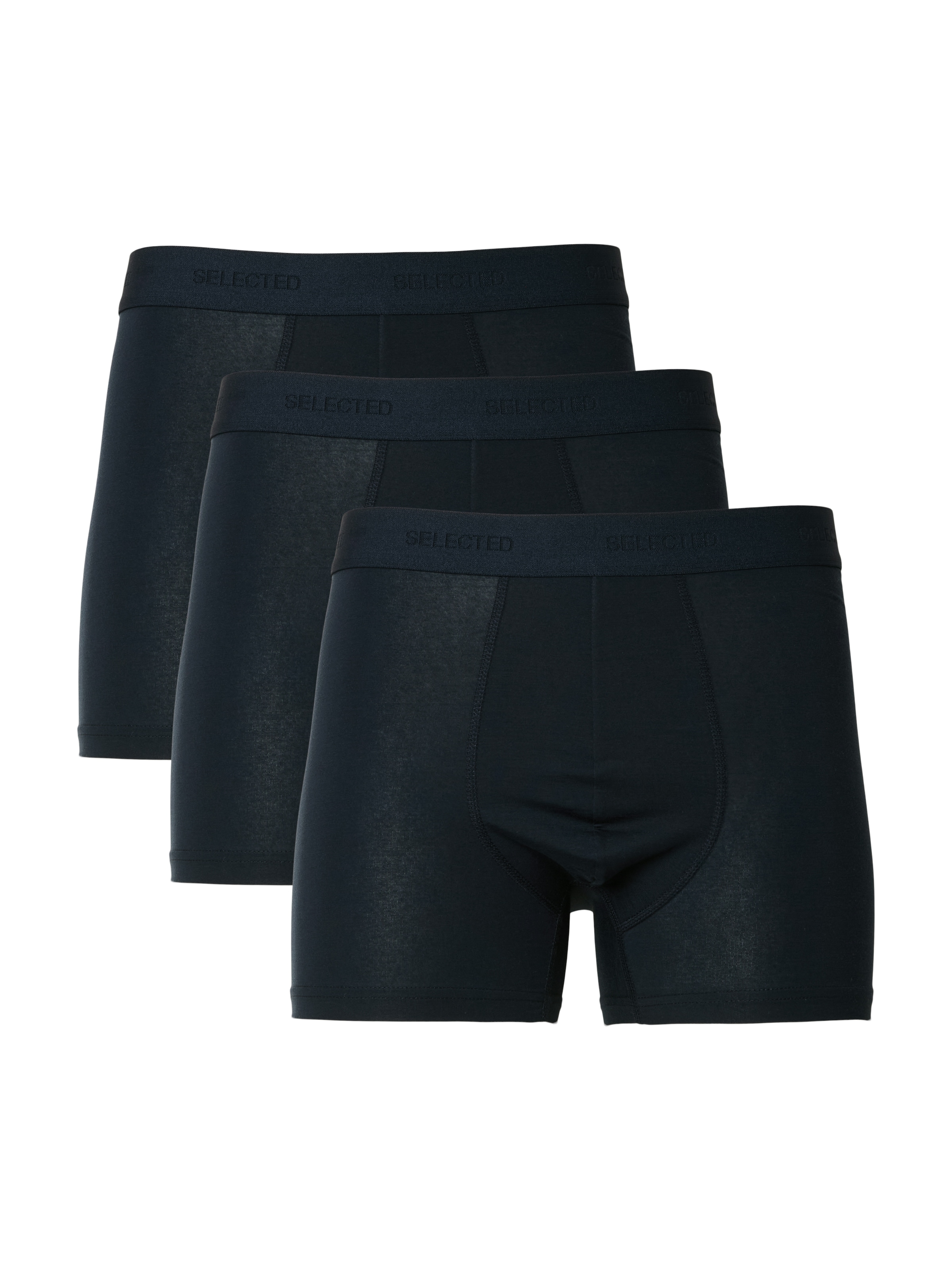 SELECTED Tronc »SLMTHOMAS TENCEL BLEND 3-PACK TRUNK NOOS« Paquet, 3 cuis Mélange de matières, élastique
