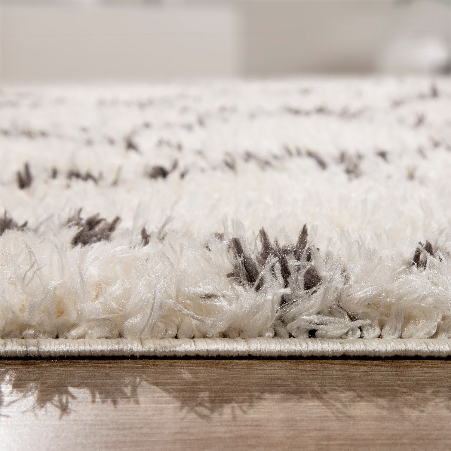 Paco Home Hochflor-Teppich »Orebro 170« rund 44 mm Höhe modernes Rauten Muster, besonders weich & kuschelig