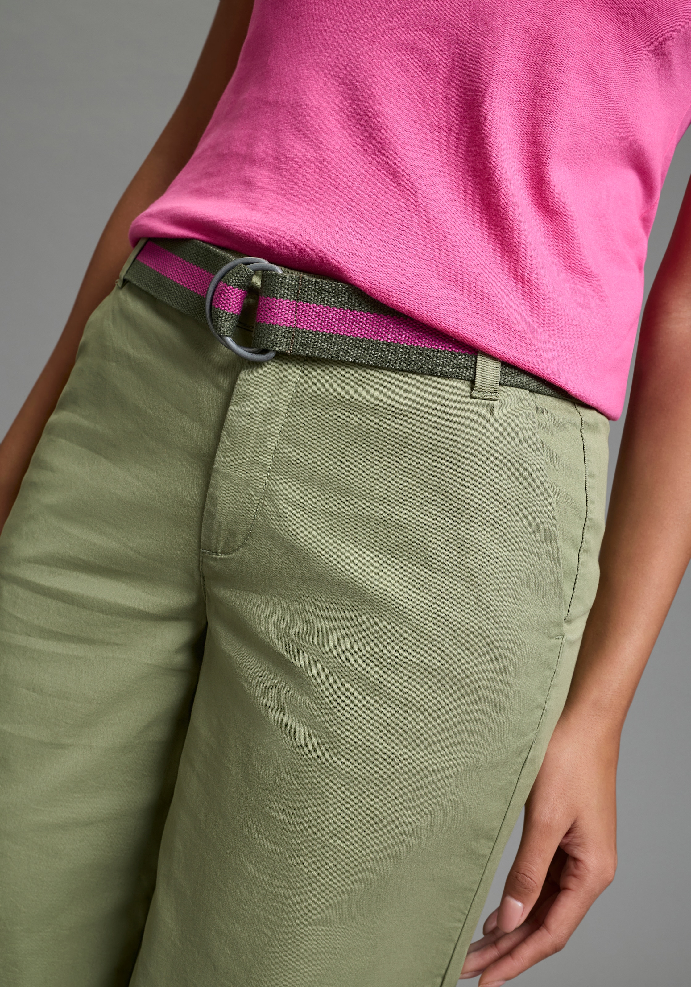 Laura Scott Short en chino  weite Twill-Hose, mit Eingrifftaschen und Leistentaschen