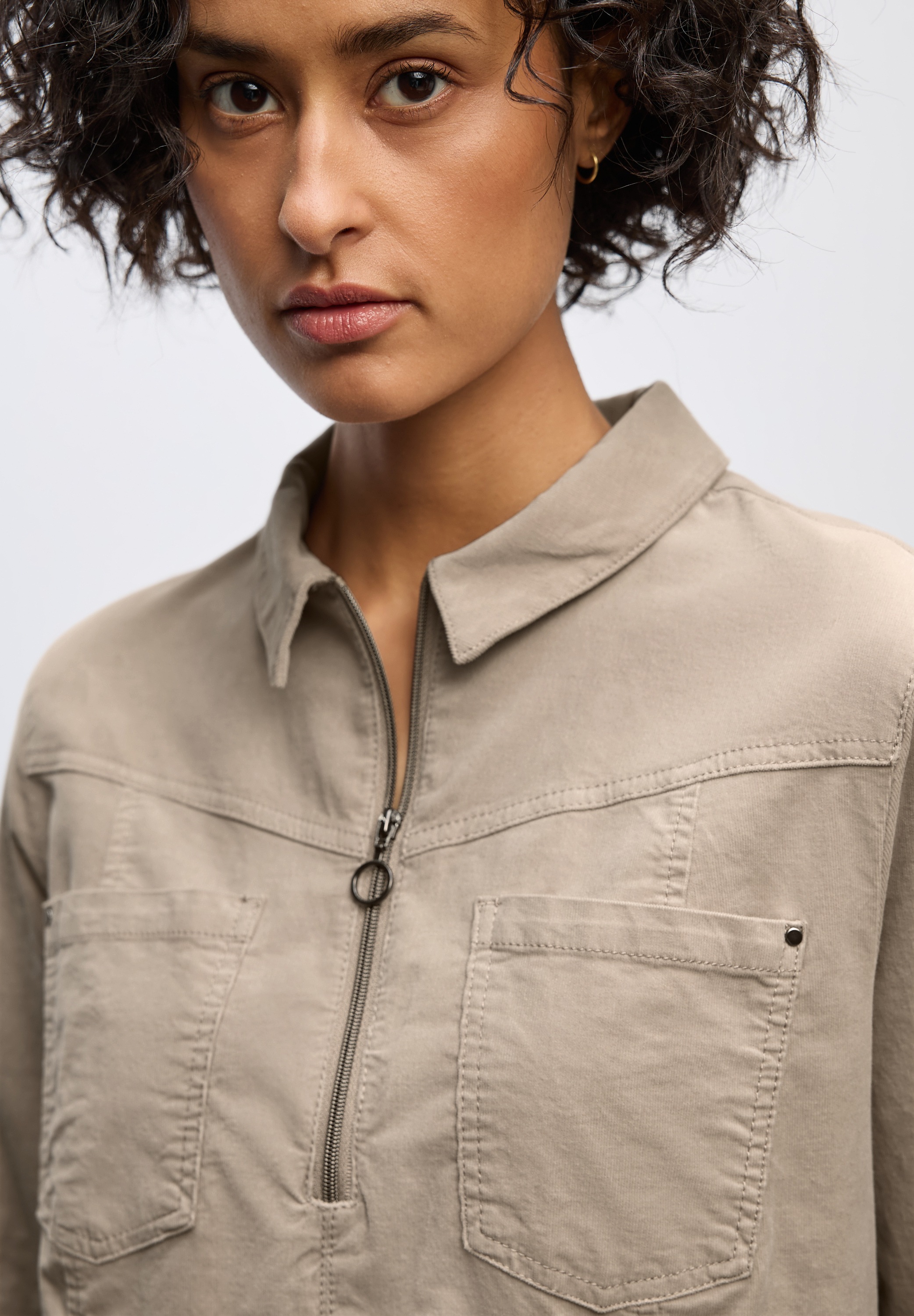 STREET ONE Cordkleid Brusttaschen mit Zipper