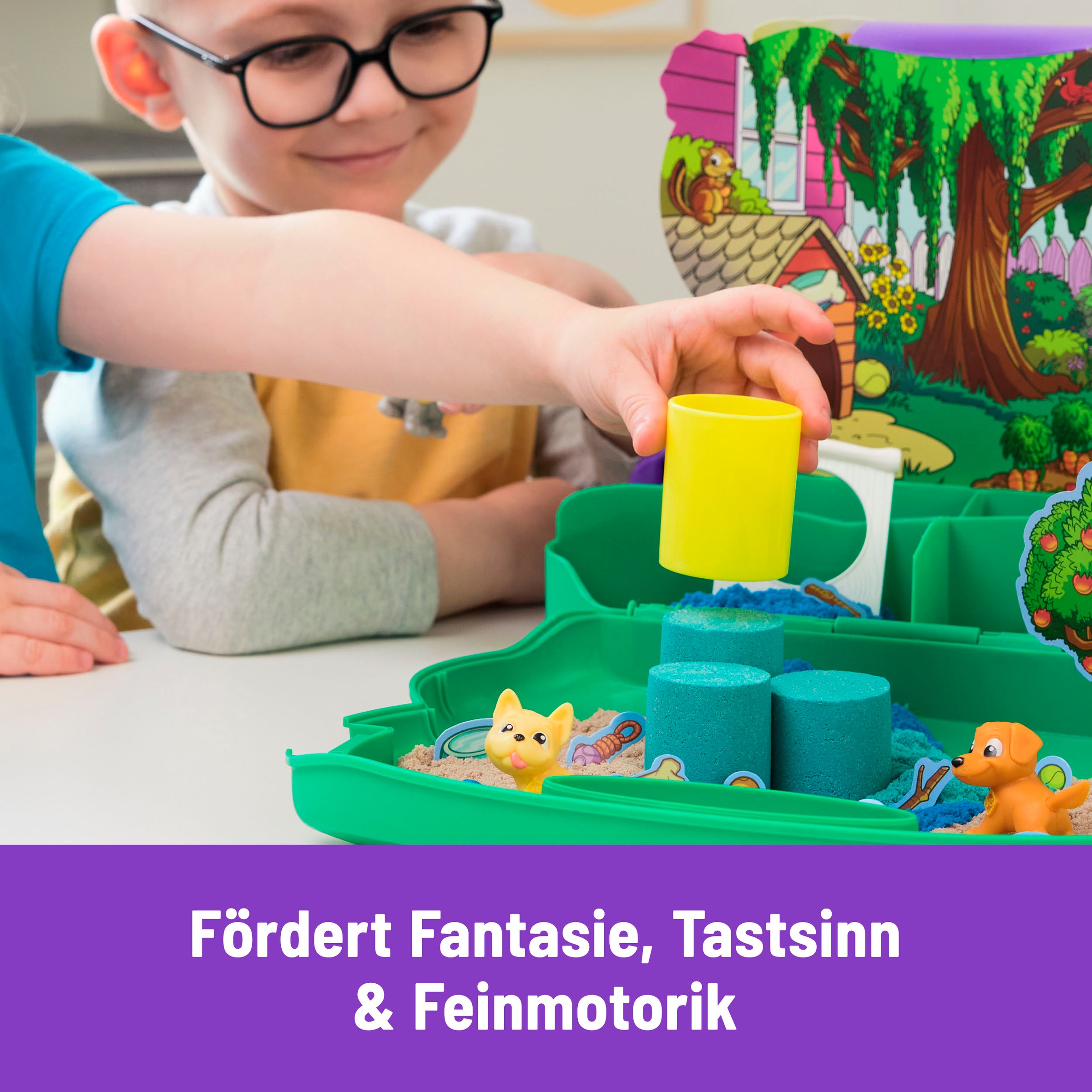 Spin Master Set créatif »Kinetic Sand - Hunde Park Koffer 680 g«