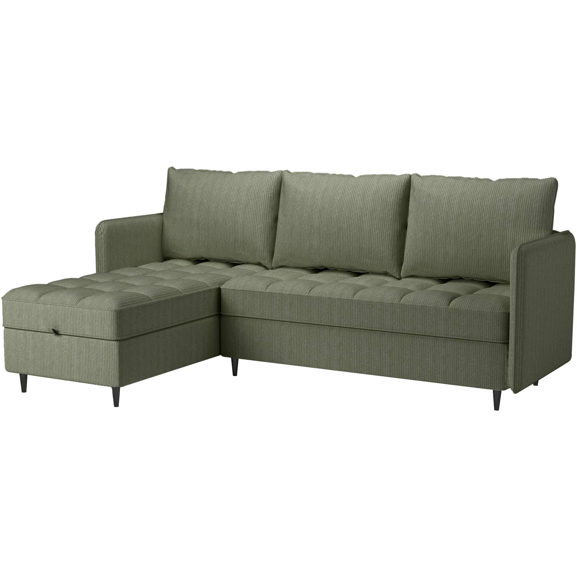 Dorel Home Ecksofa »LINDHUS, Cord, L-Form, Breite 194cm, verschiedene Stellvarianten« Recamiere, Stauraum, Modulsofa