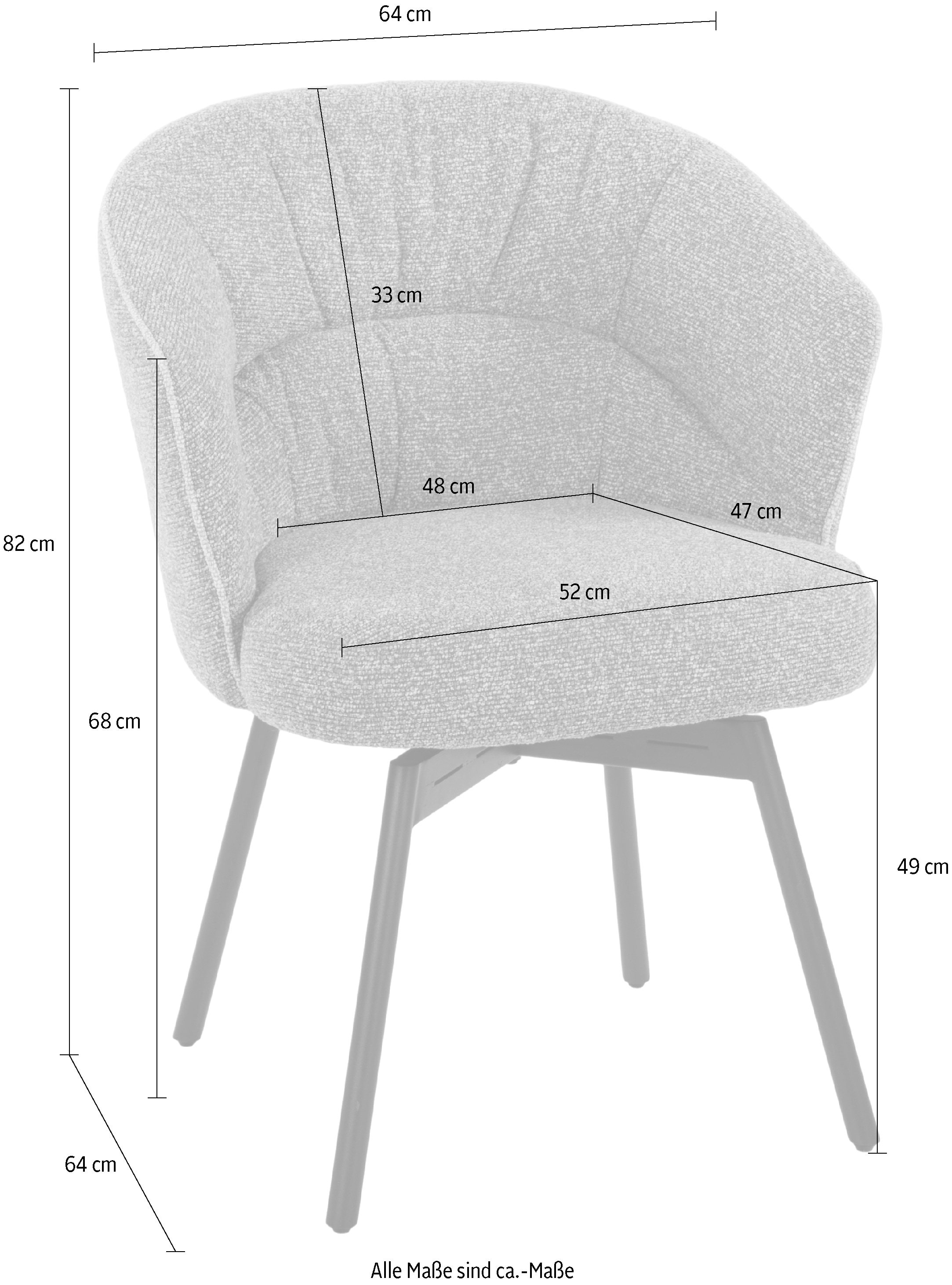 Duo Collection Chaise de salle à manger »Meja XXL« (Ensemble) 2 cuisressort de poche, supporte jusqu'à 150 kg