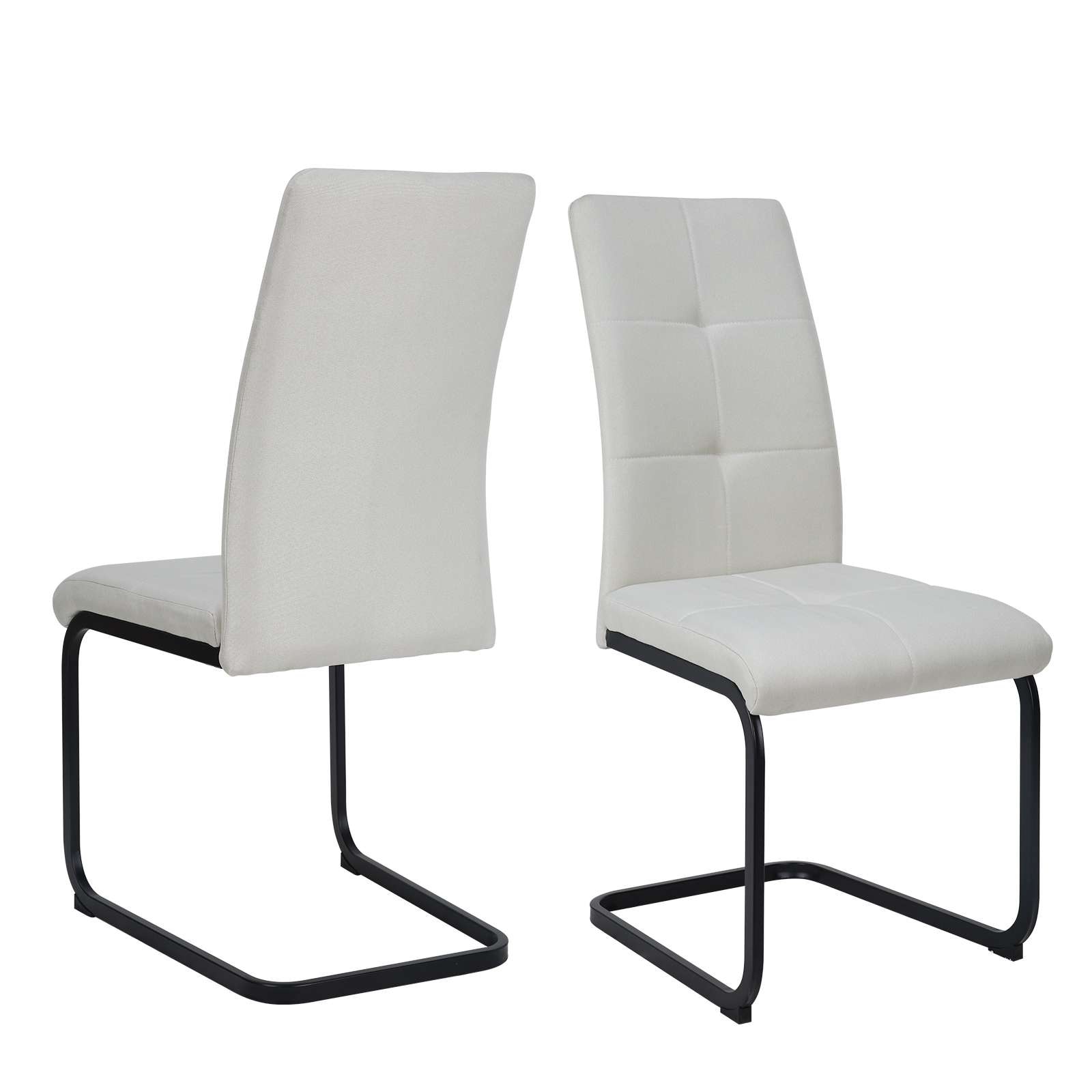 GOODproduct Esszimmerstuhl »Calgoty« () 2 Stk.Freischwinger, gepolsterte Rückenlehne und Sitzfläche, Sitzhöhe 48 cm