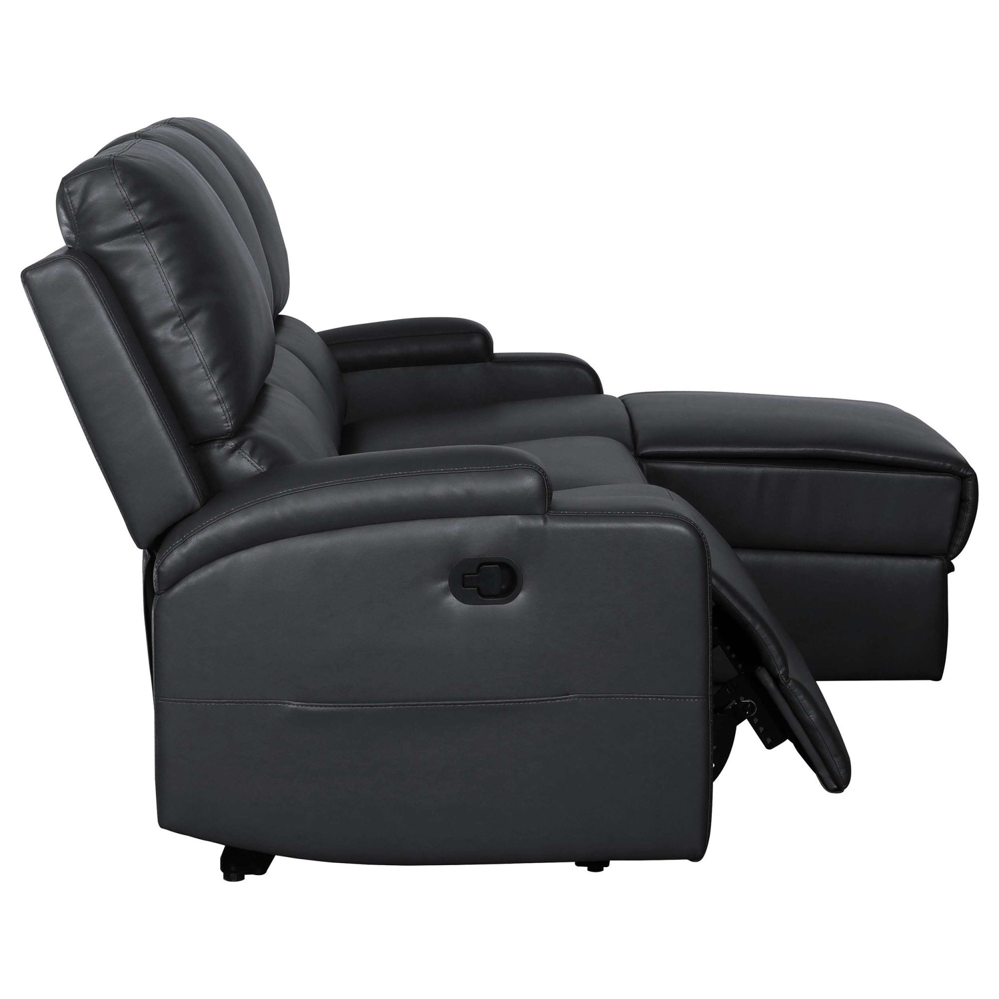 GOODproduct Canapé d'angle »NAPORI Kunstleder, Multimediasofa, L-Form« fonction relax manuelle ou électrique, USB-A pour la version électrique, coffre de rangement