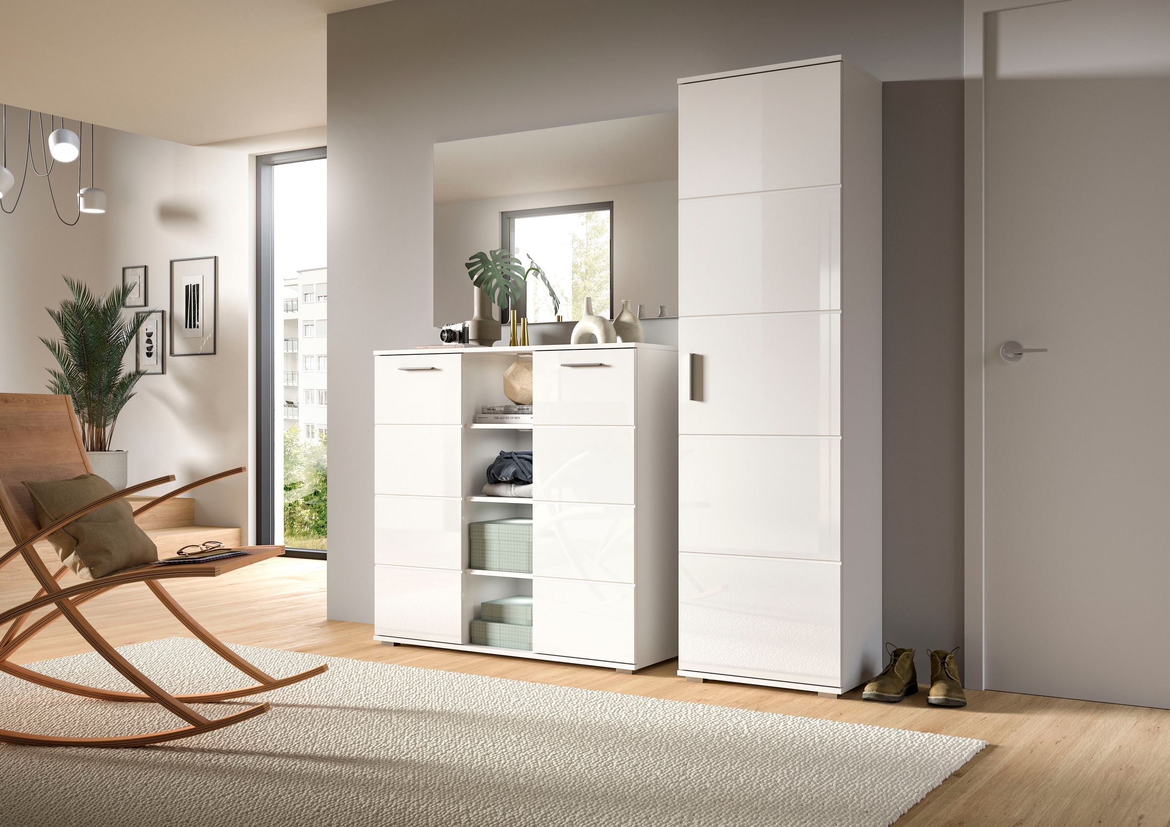 INOSIGN Garderobenspiegel »Valge, Breite 109 cm, inkl. Material zur Wandmontage« Spiegel, Wandspiegel, Flurspiegel, Dielenspiegel, Spiegelpaneel