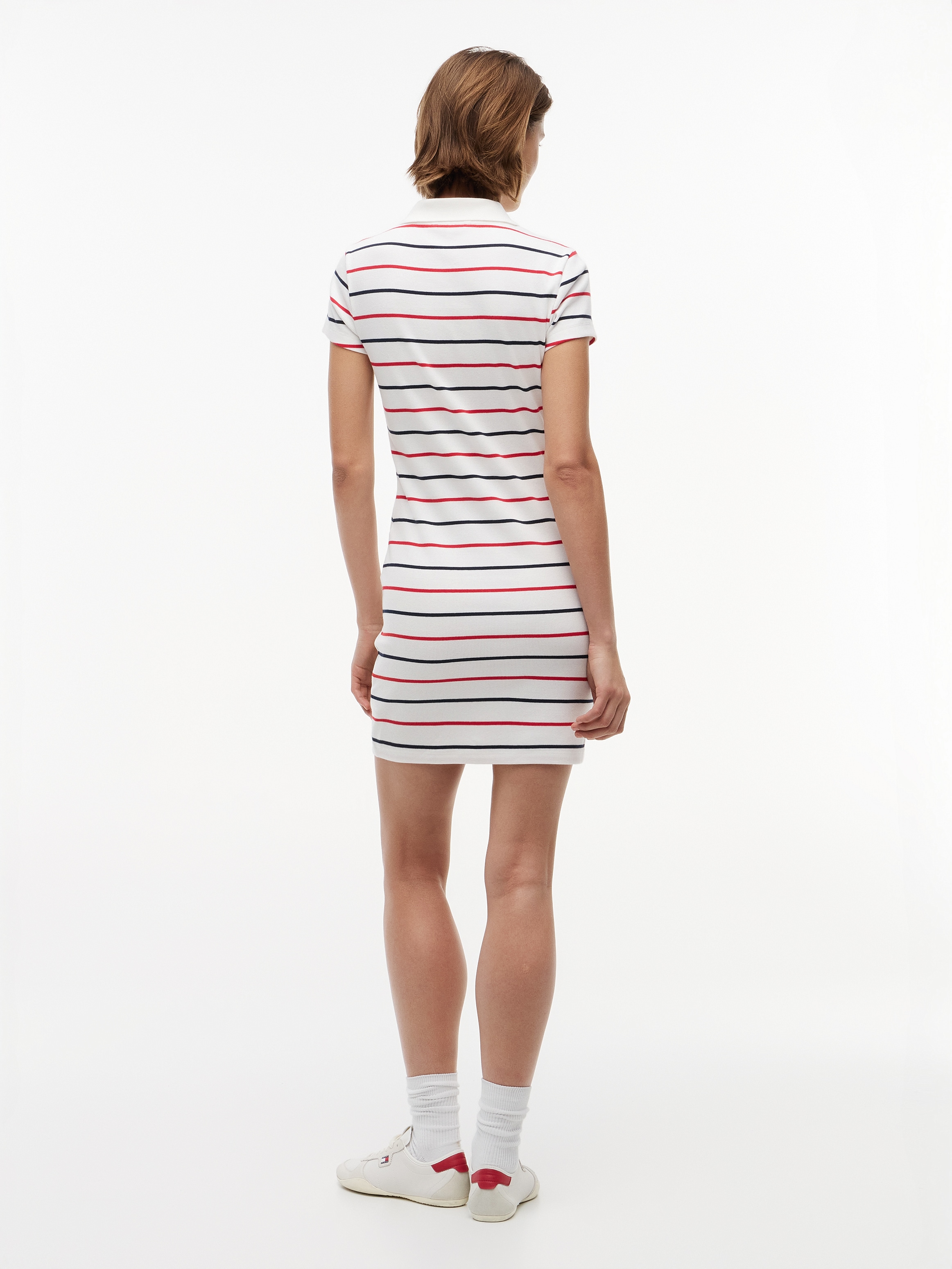 Tommy Jeans Robe polo »TJW RIB BODYCON POLO DRESS« Baumwollmischung, figurbetont, in gerippter Struktur
