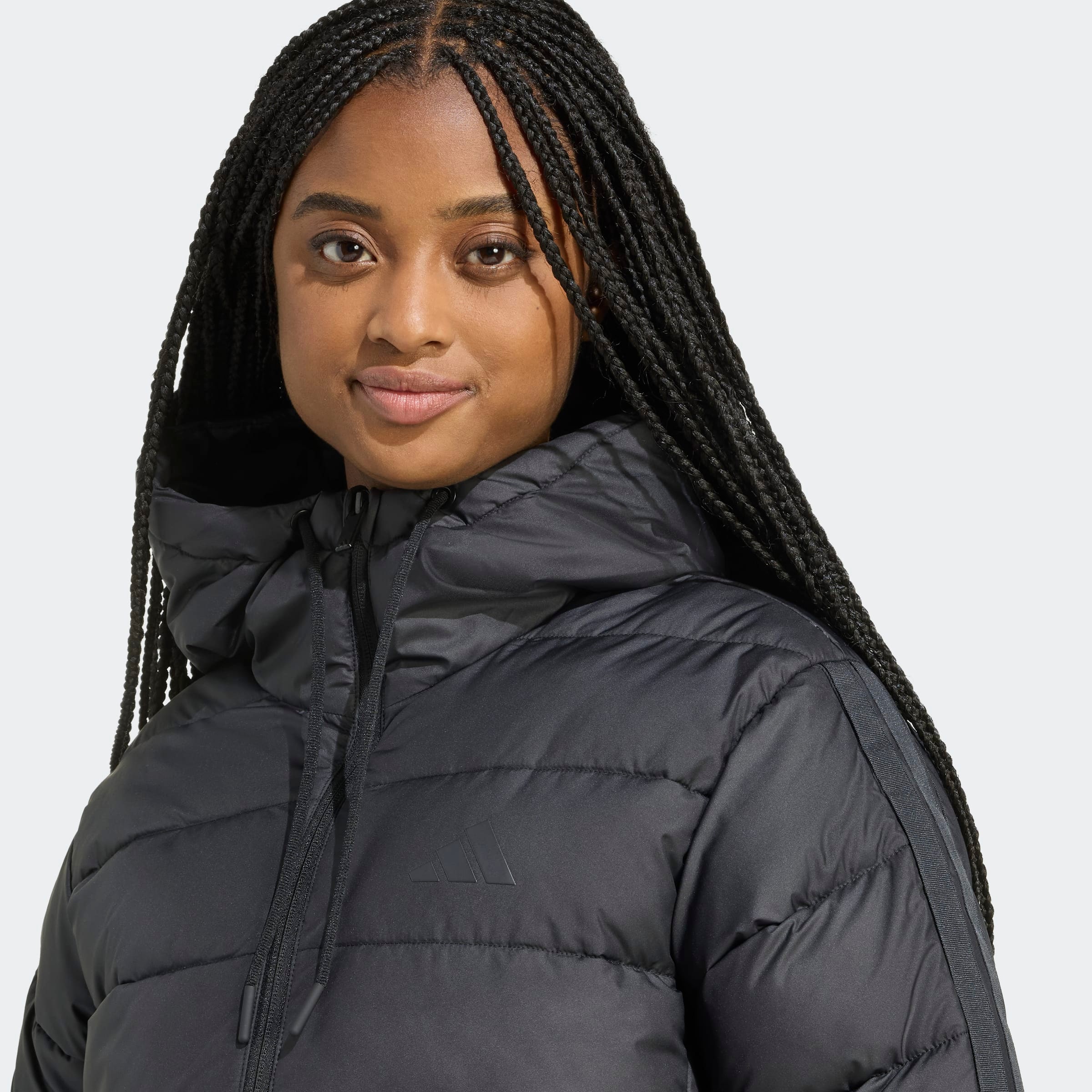 adidas Sportswear Steppjacke »ESSENTIALS CLIMAWARM 3-STREIFEN« mit Kapuze, CLIMAWARM
