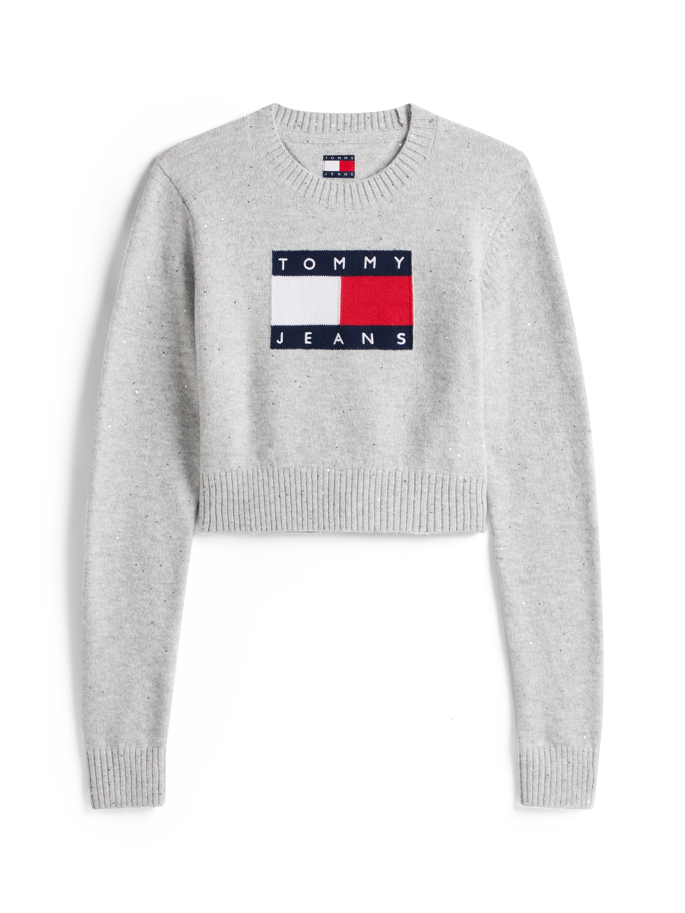 Tommy Jeans Strickpullover »TJW SPARKLE FLAG SWEATER EXT«