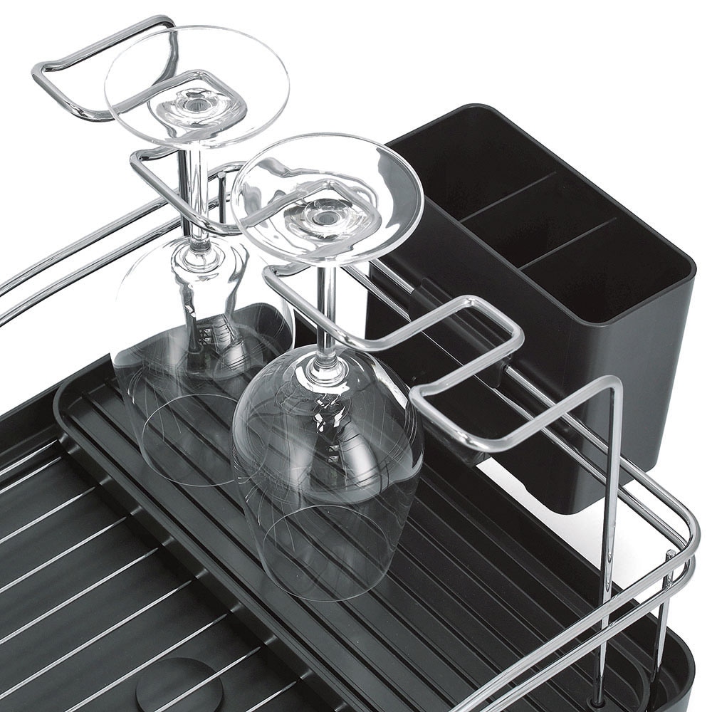 Zeller Present Support de vaisselle Metall verchromt / Kunststoff, abnehmbarer Besteckkasten