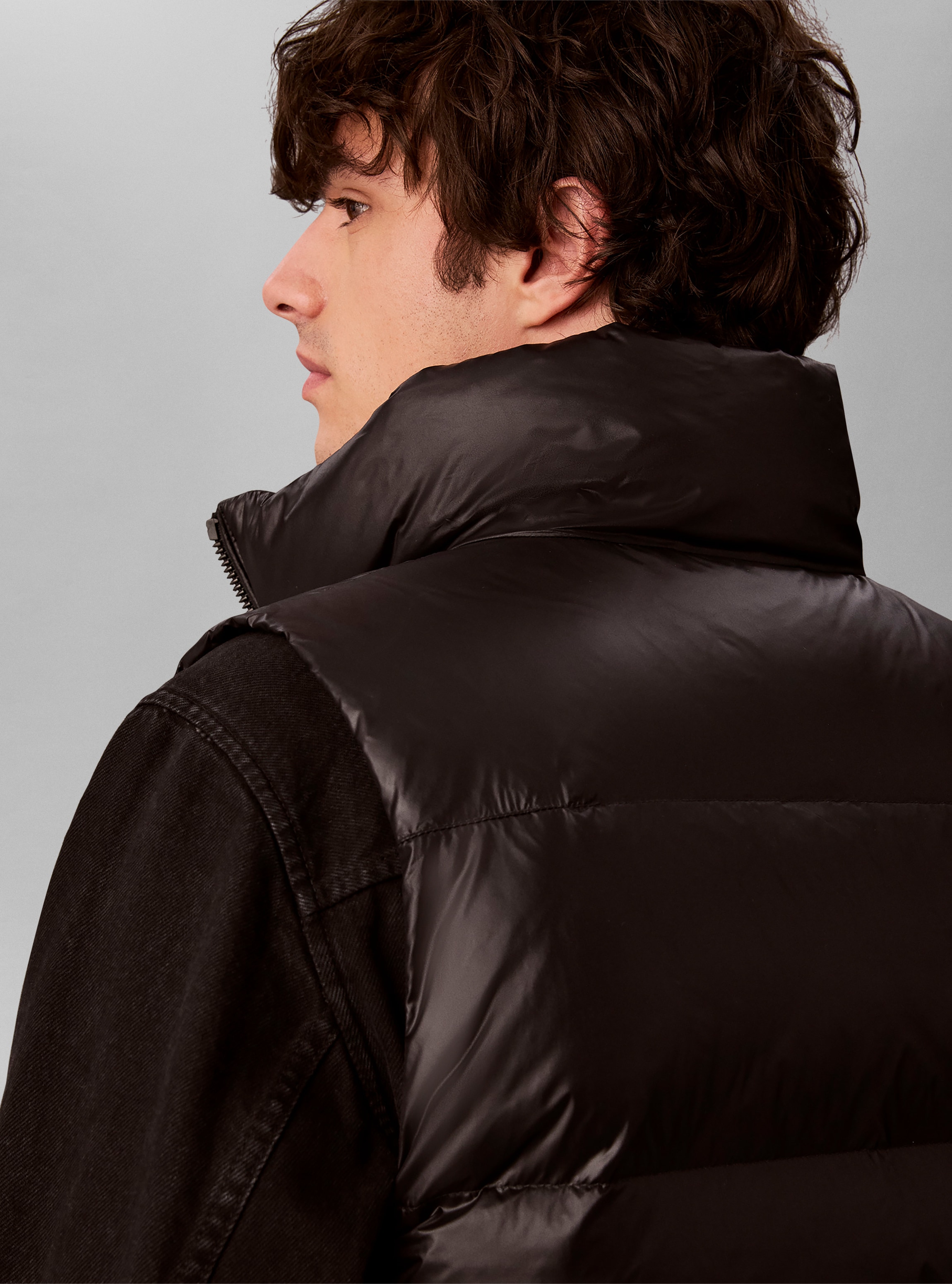 Calvin Klein Steppjacke »GLOSSY STAND COLLAR DOWN« ohne Kapuze Regular fit mit Stehkragen